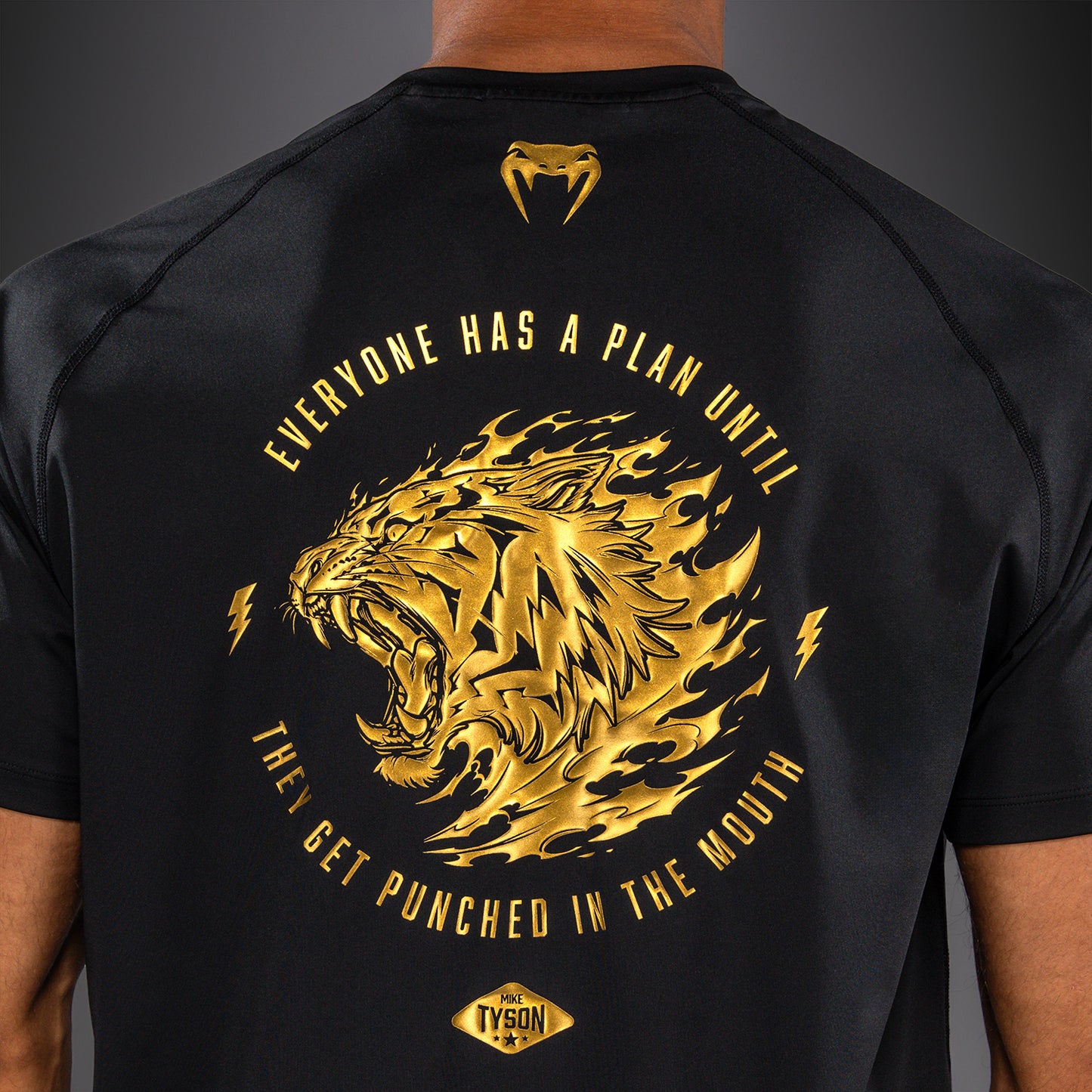 Venum x Mike Tyson Tiger Dry Tech T-Shirt - Black/Gold