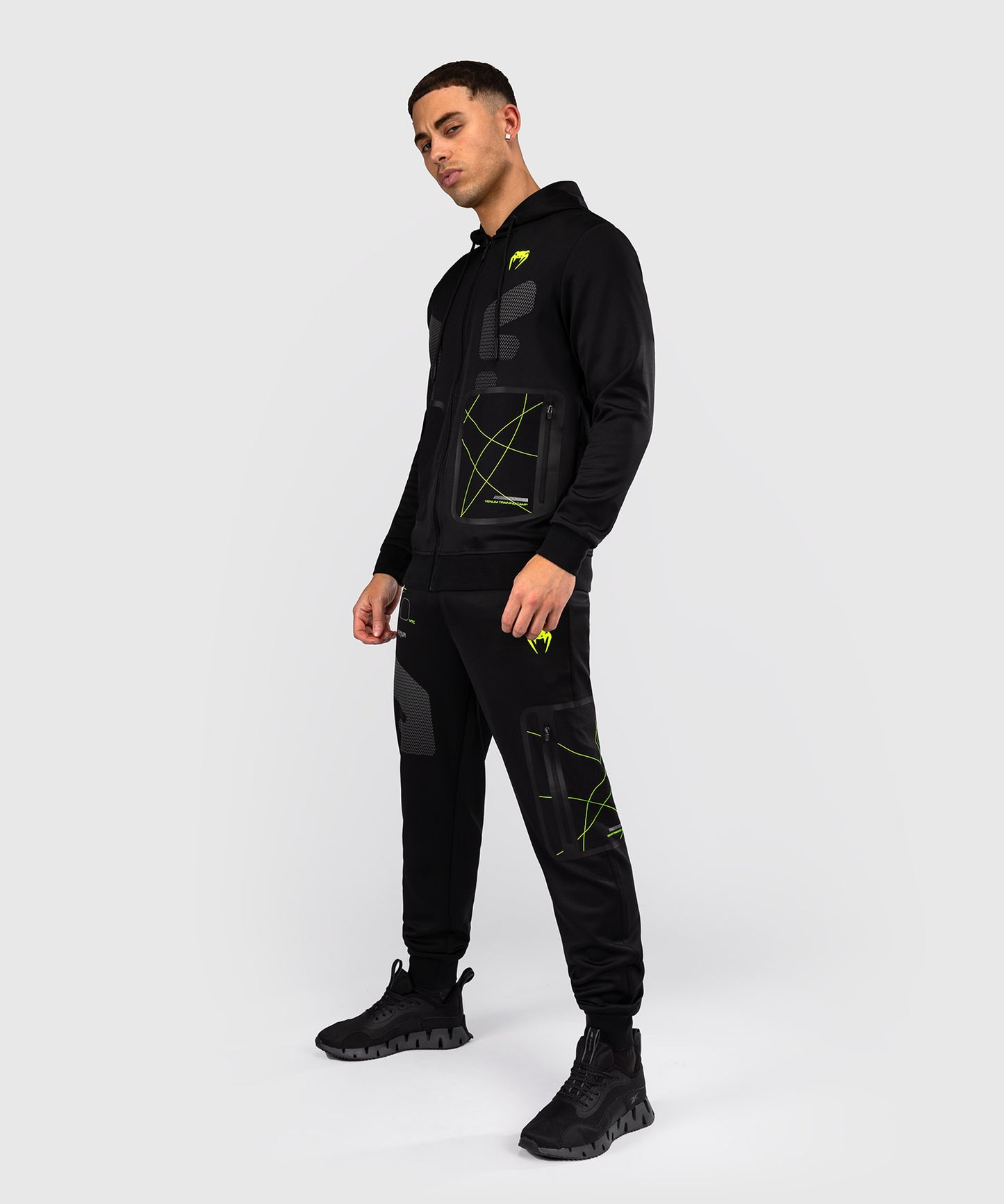 Venum Training Camp 4.0 Full Zip Hoodie - Black/Neon Green