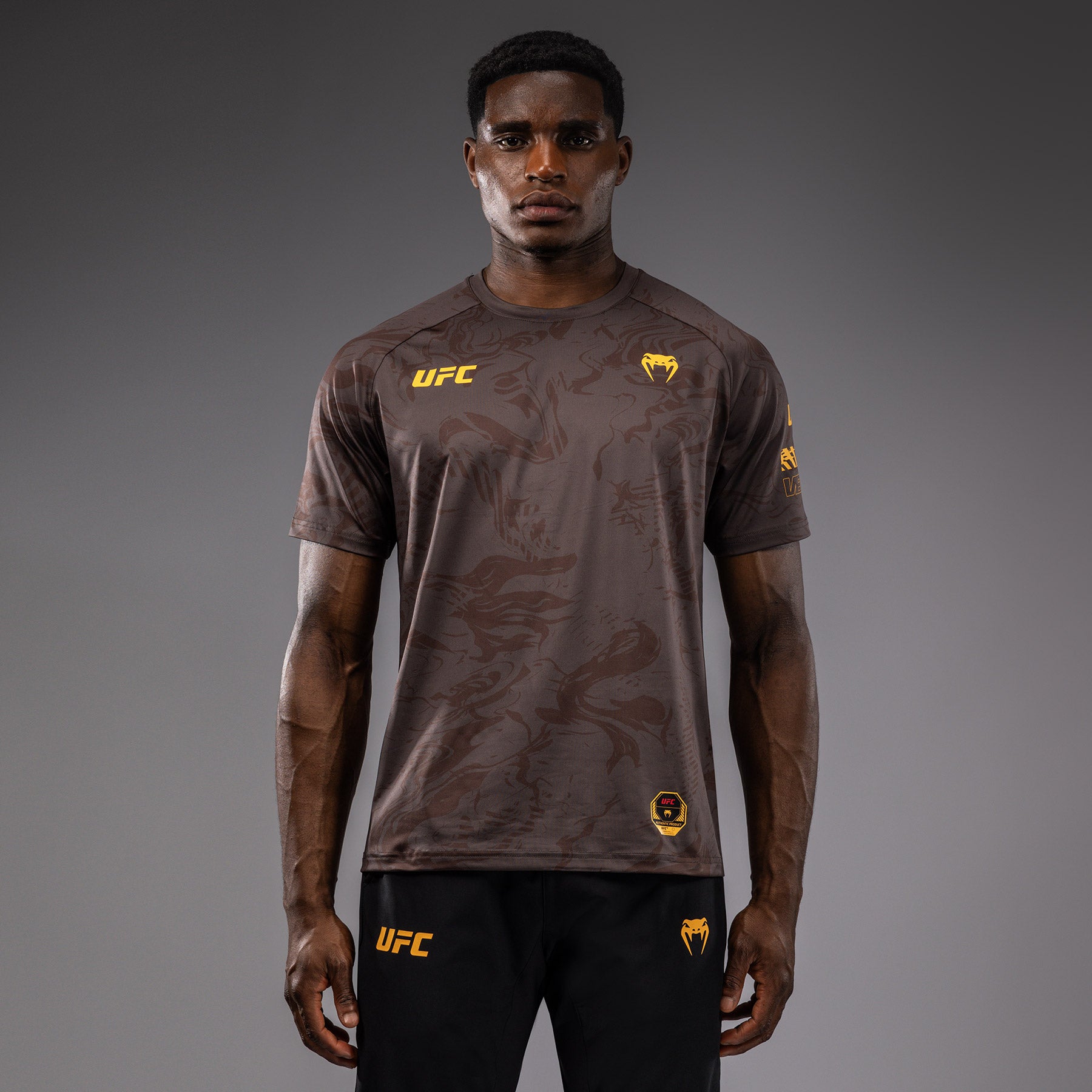 UFC Fusion by Venum Fight Week Men's Dry-Tech T-Shirt - Earthen