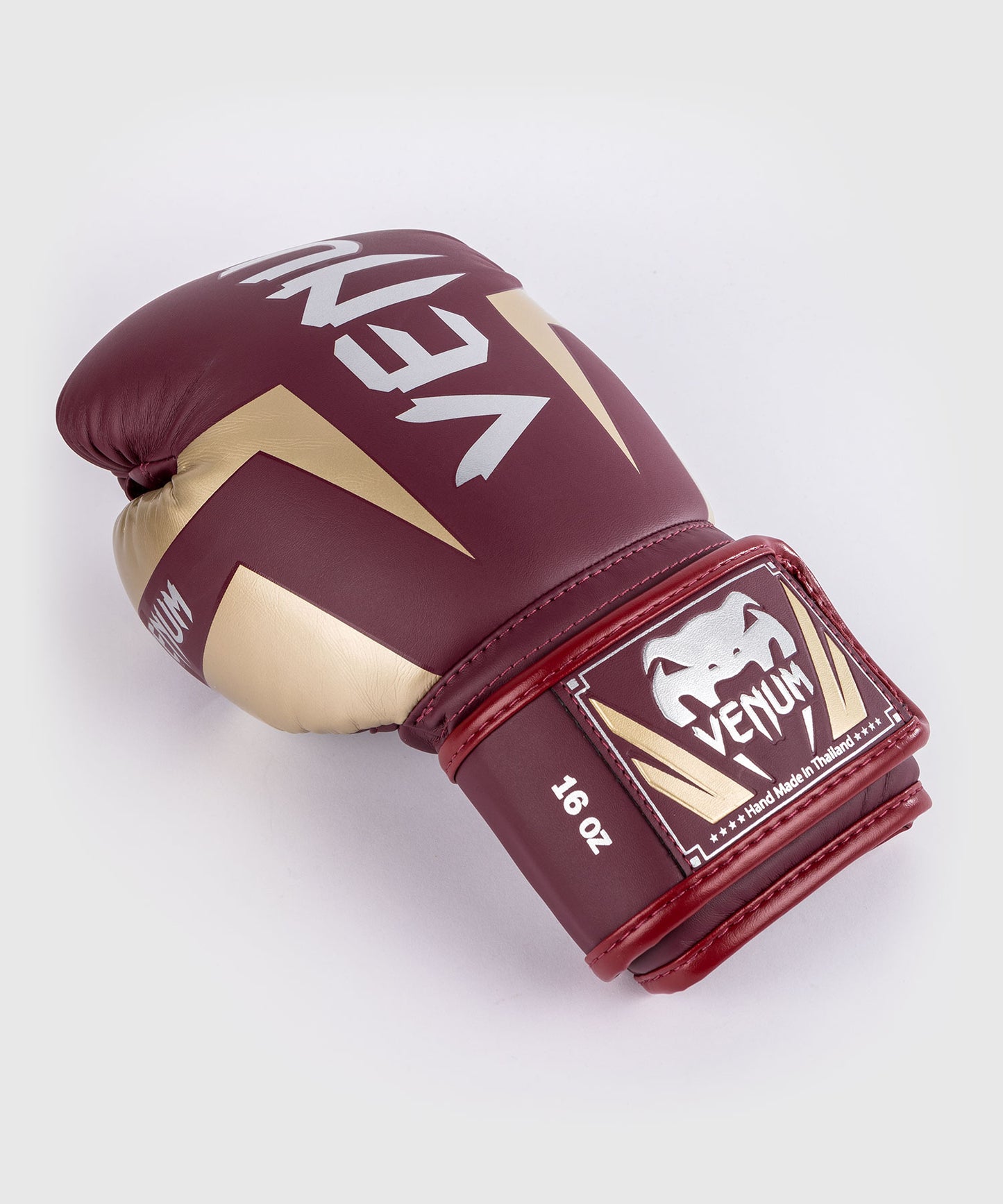 Venum Elite Boxing Gloves - Burgundy/Gold
