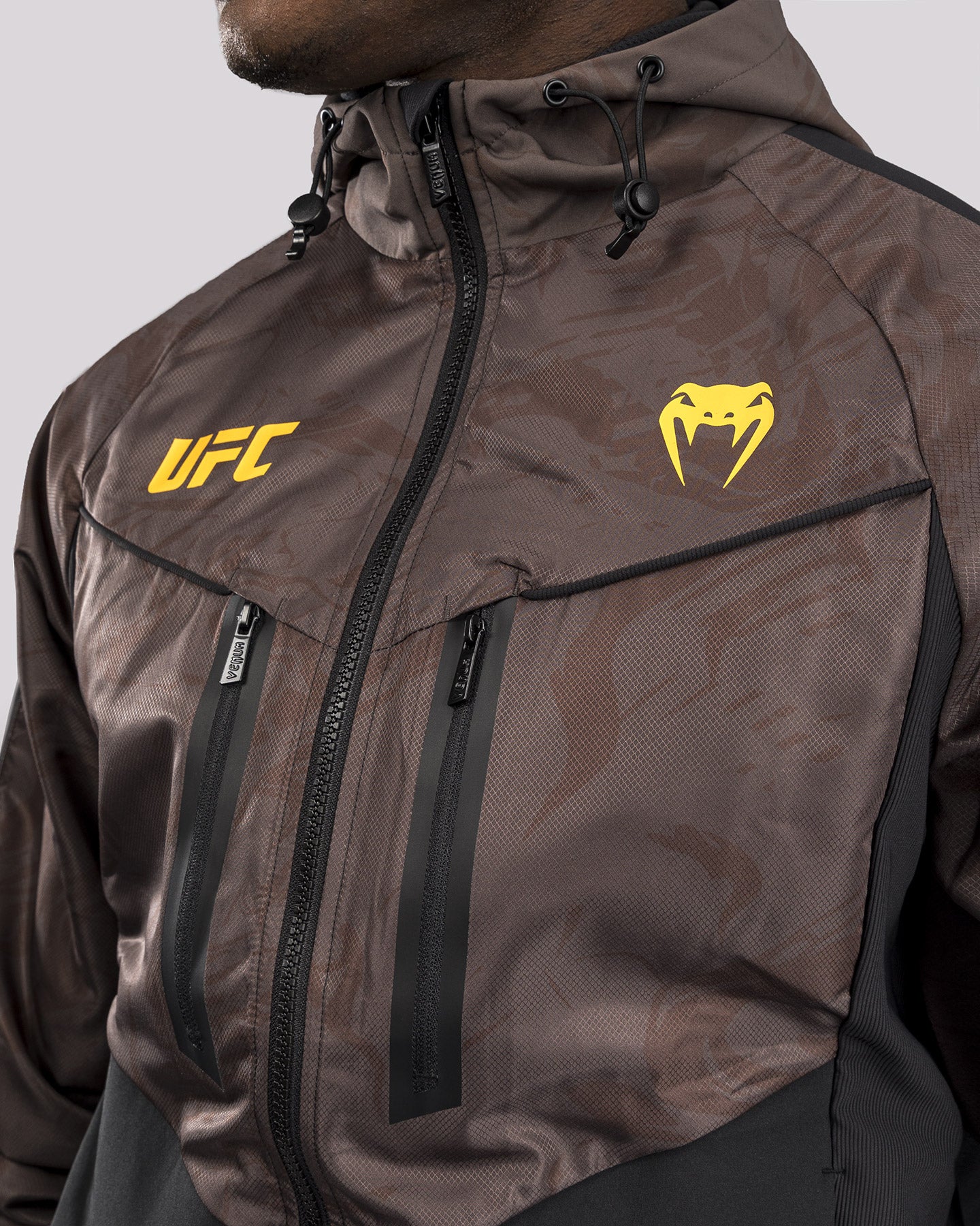UFC Fusion by Venum Fight Week Men’s Zip Hoodie - Earthen Brown
