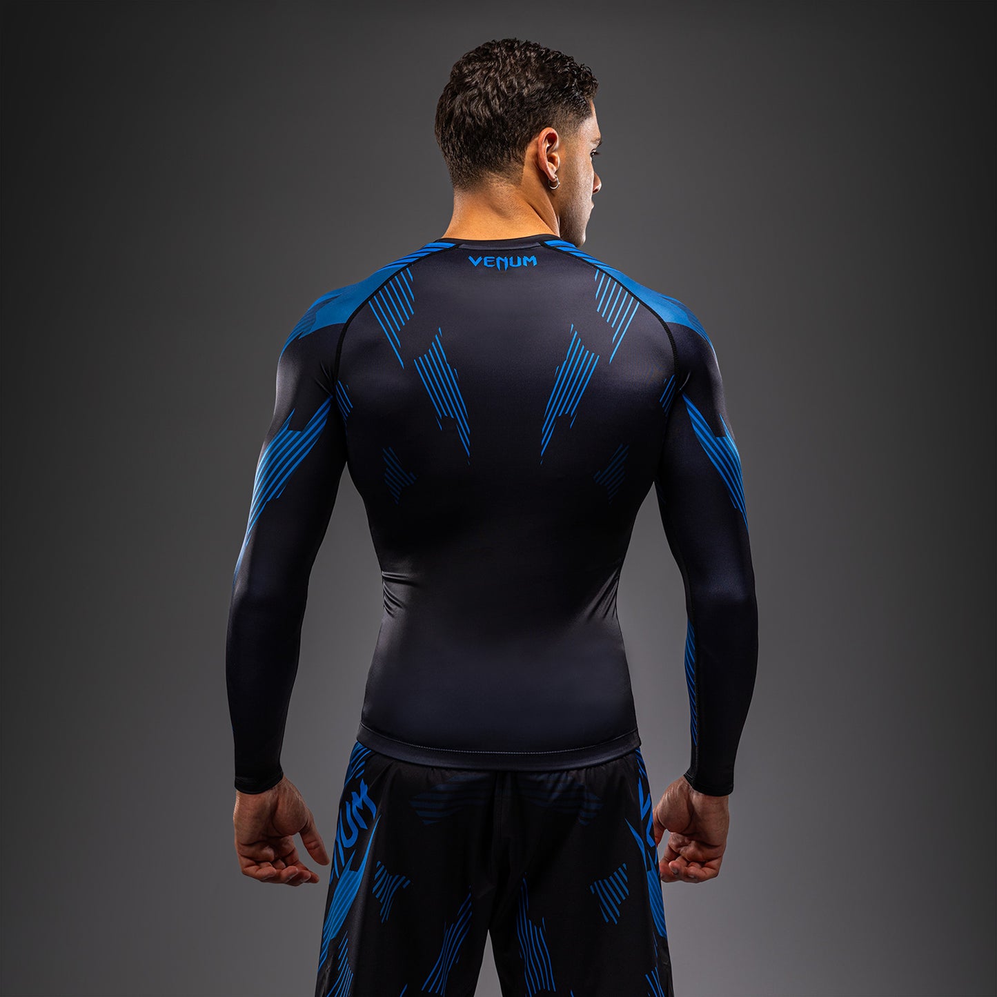 Venum No-Gi 6.0 Long Sleeve Rashguard - Black/Blue  product-type_Compression T-Shirts Venum