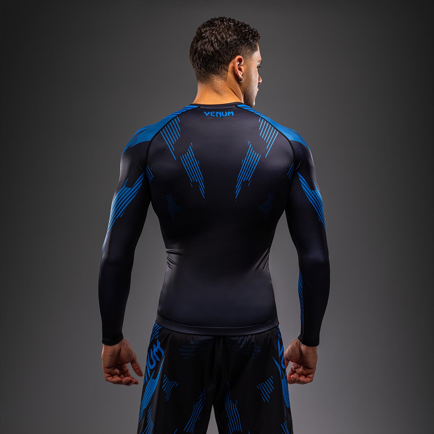 Venum No-Gi 6.0 Long Sleeve Rashguard - Black/Blue  product-type_Compression T-Shirts Venum
