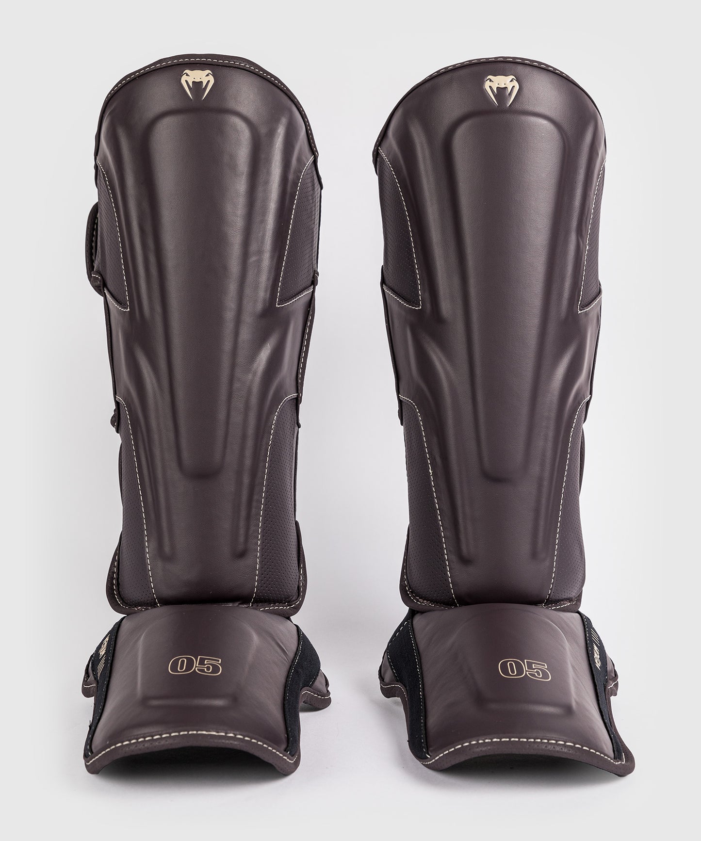 Venum Impact Evo Shin Guards - Chocolate