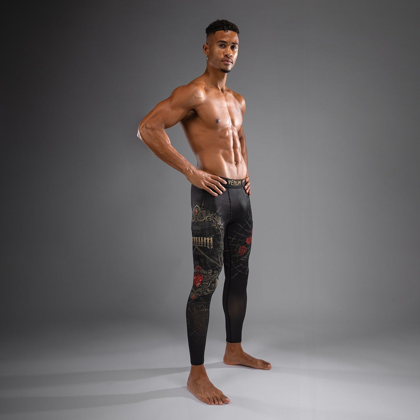 Venum Santa Muerte 5.0 Men’s Spats - Deep Black/Gold