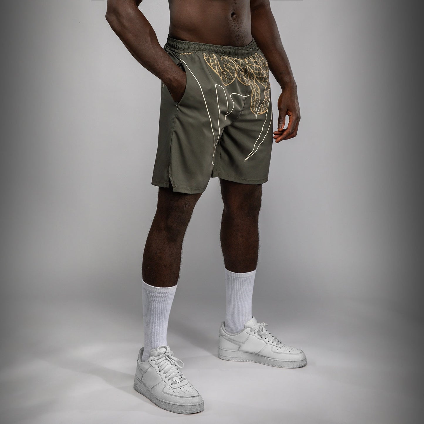 Venum Serpenti Training Shorts - Khaki/Bronze/Ivory