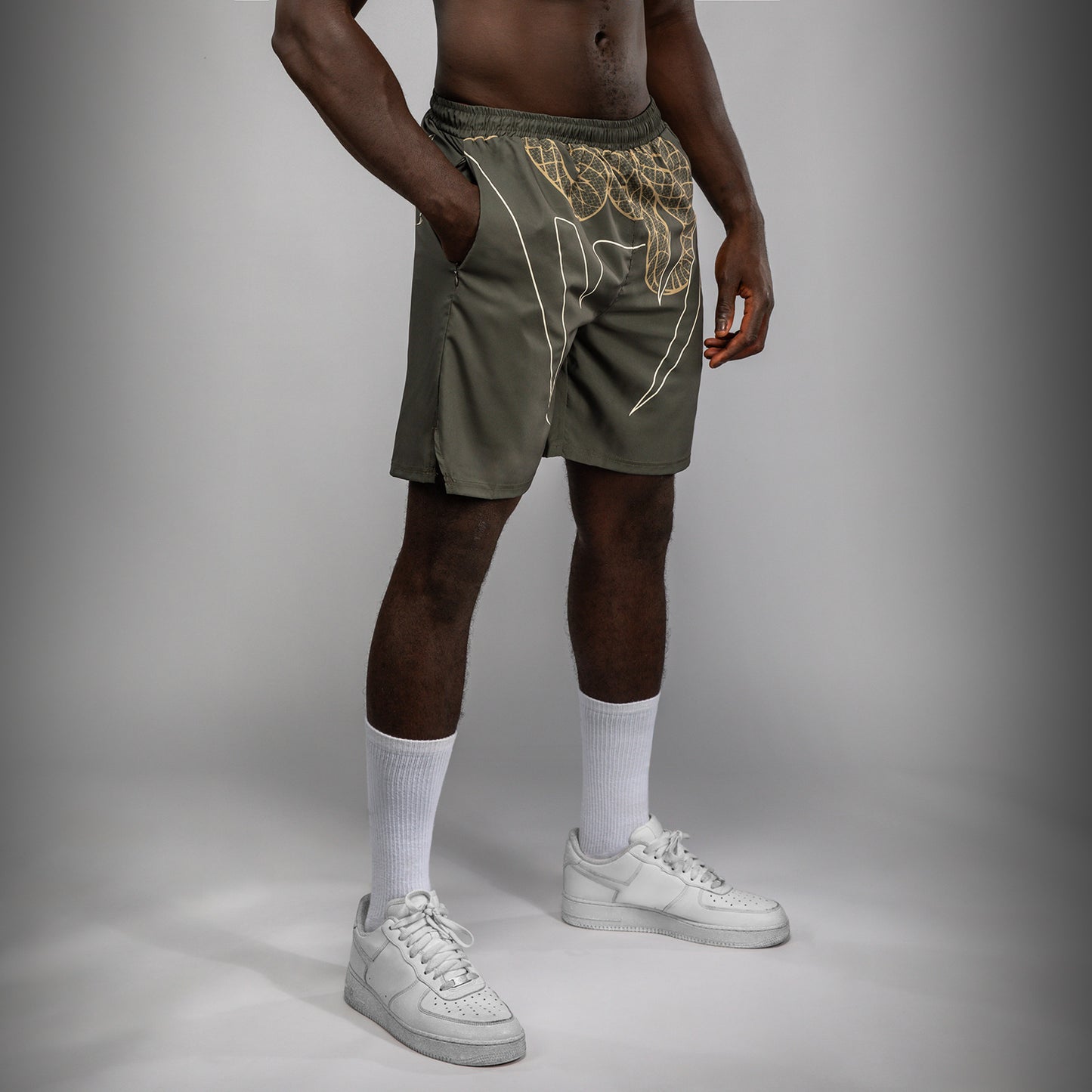 Venum Serpenti Training Shorts - Khaki/Bronze/Ivory