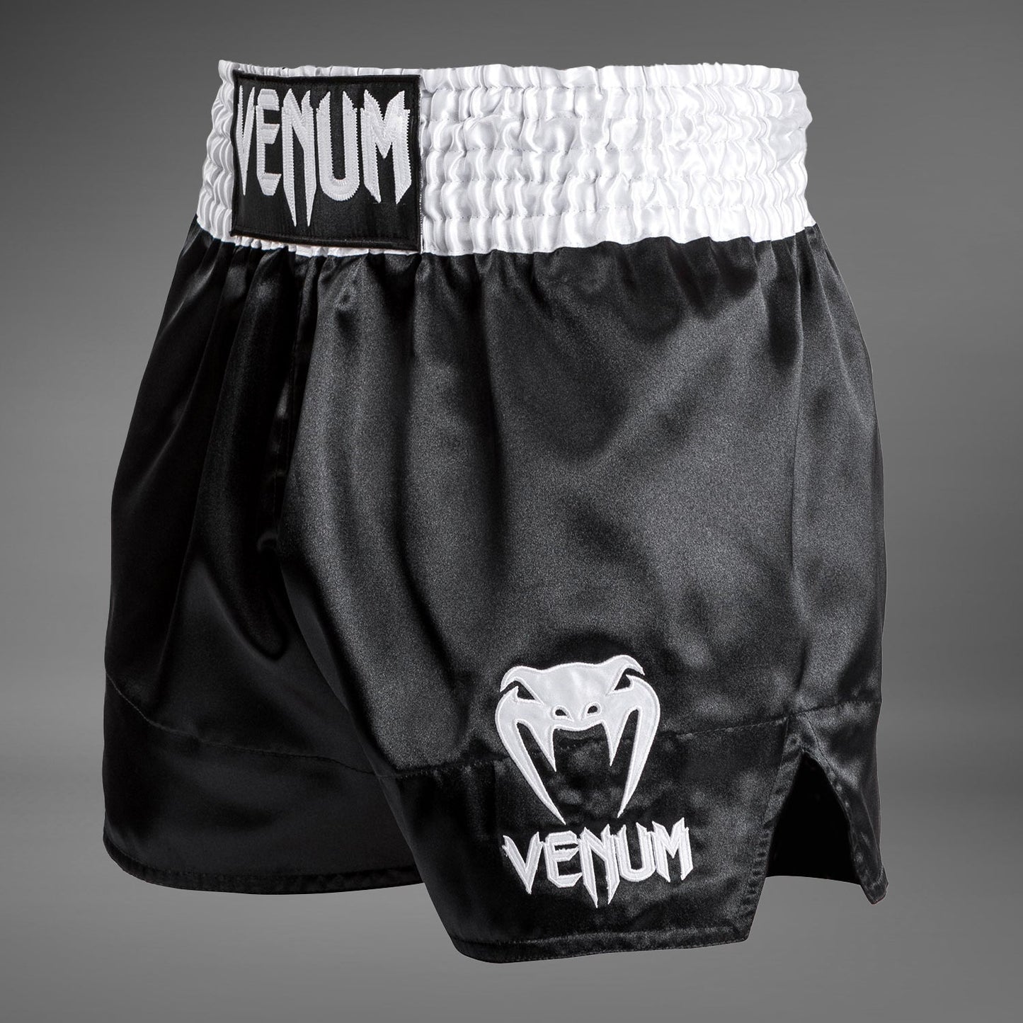 Venum Classic - Muay Thai Short Black/White/White