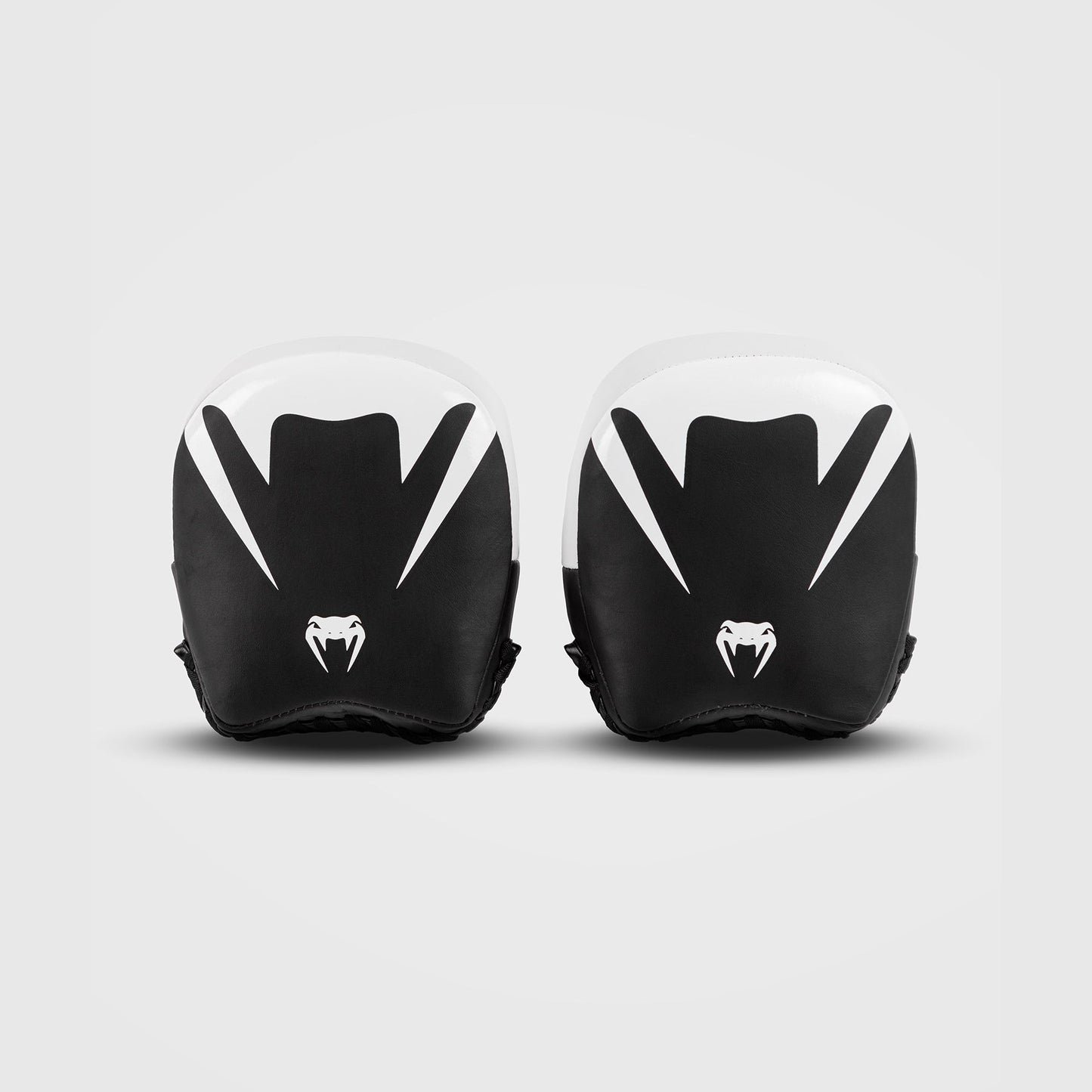 Venum Elite Thick Coaching Mitts Leather Mini (Pair) - Black/White
