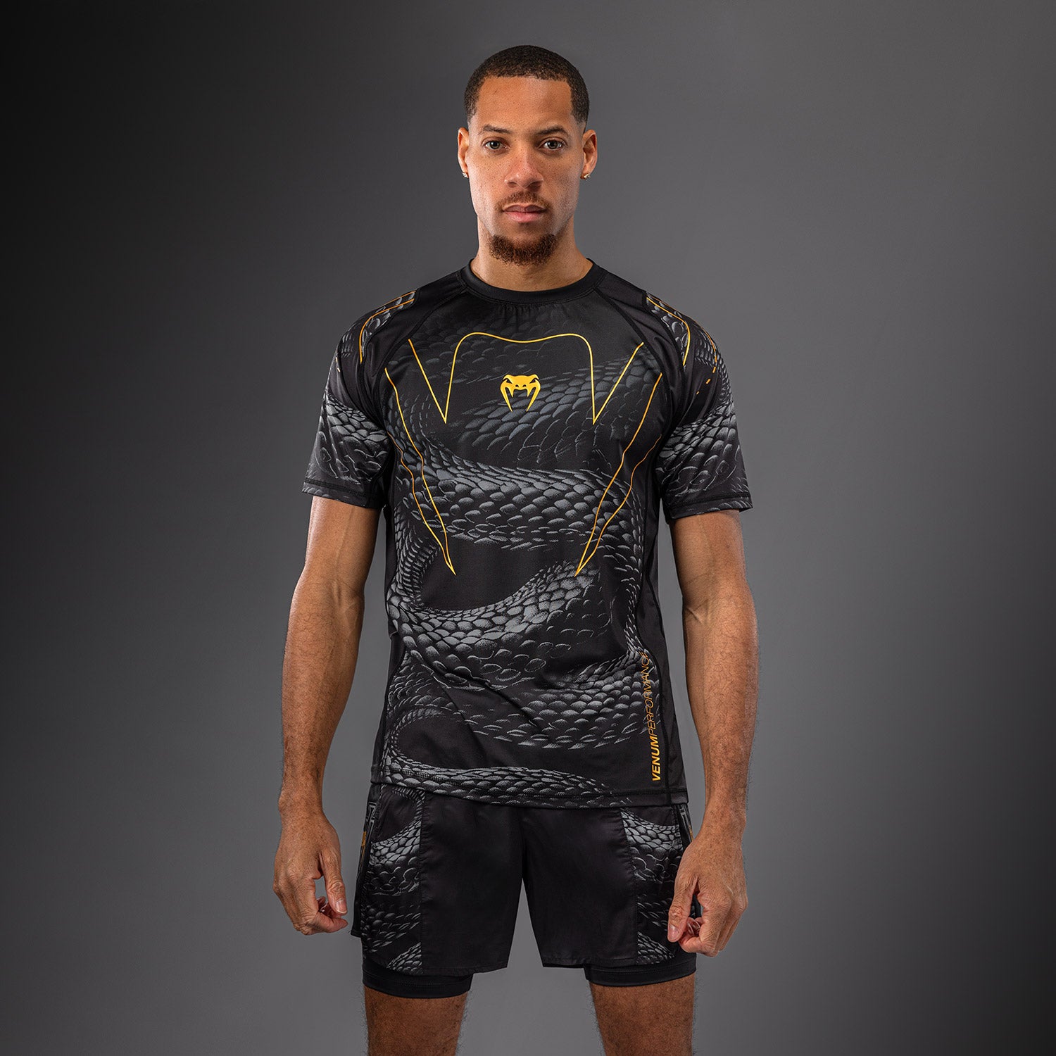 Venum Matupa Dry Tech T-Shirt - Black/Grey/Gold - Venum