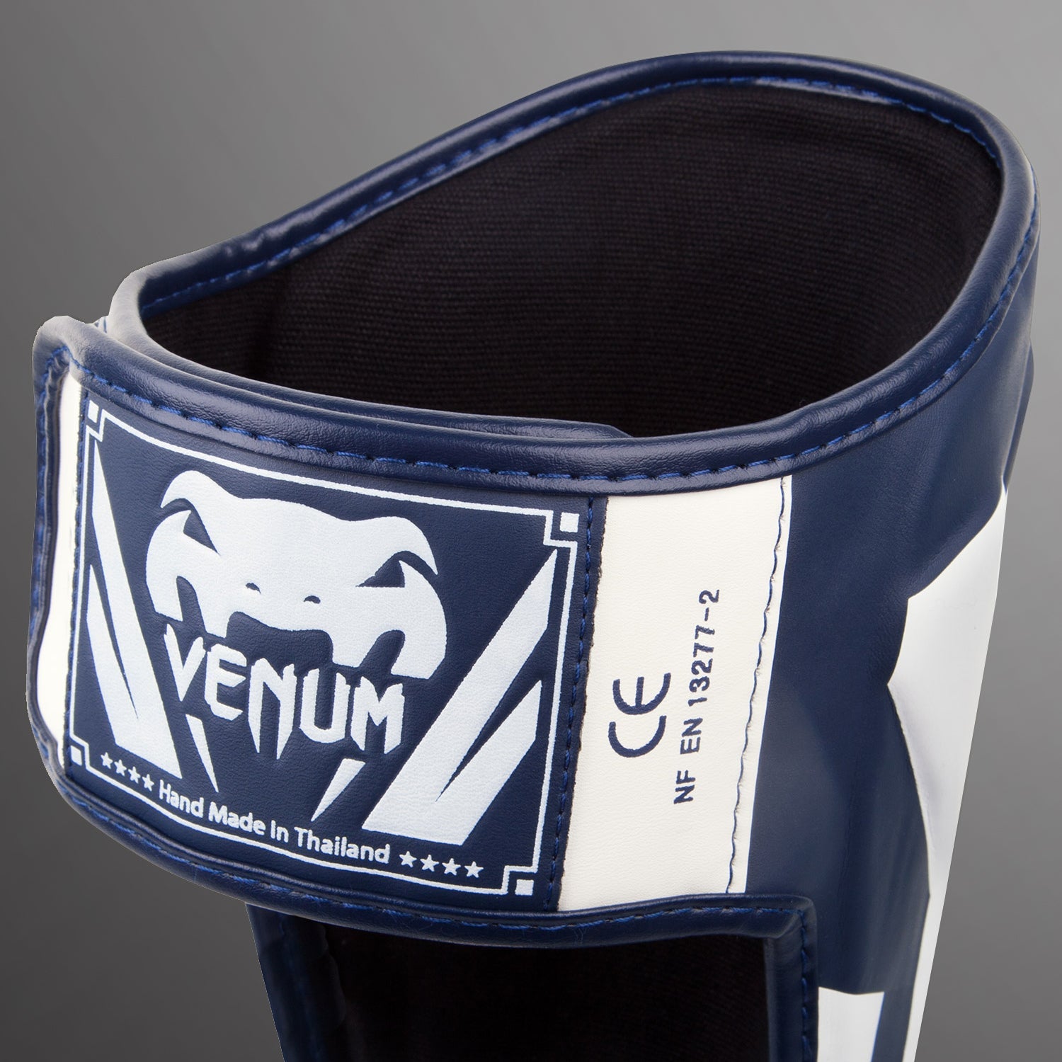 Venum Elite Standup Shin guards - White/Navy Blue - Venum - Venum
