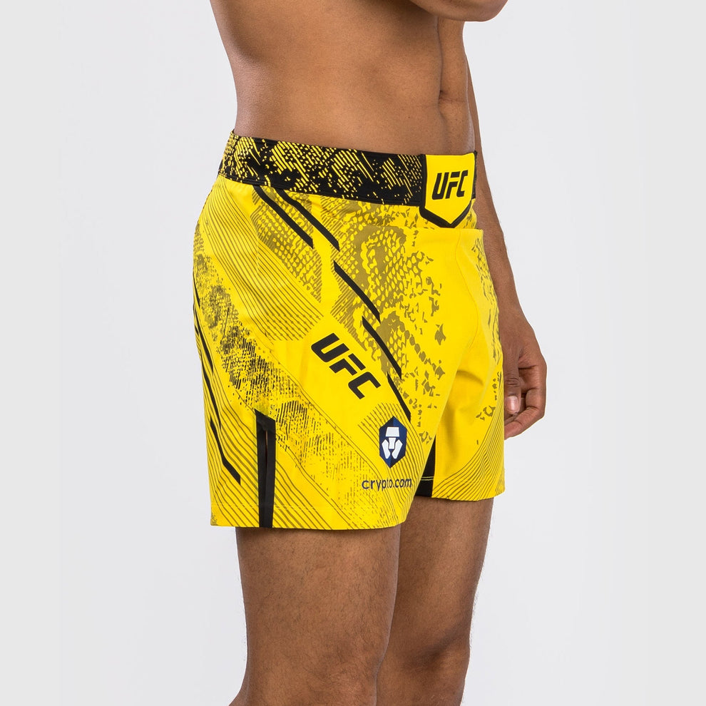 UFC Adrenaline by Venum Personalized Authentic Fight Night Men's Fight Short - Short Fit - Yellow