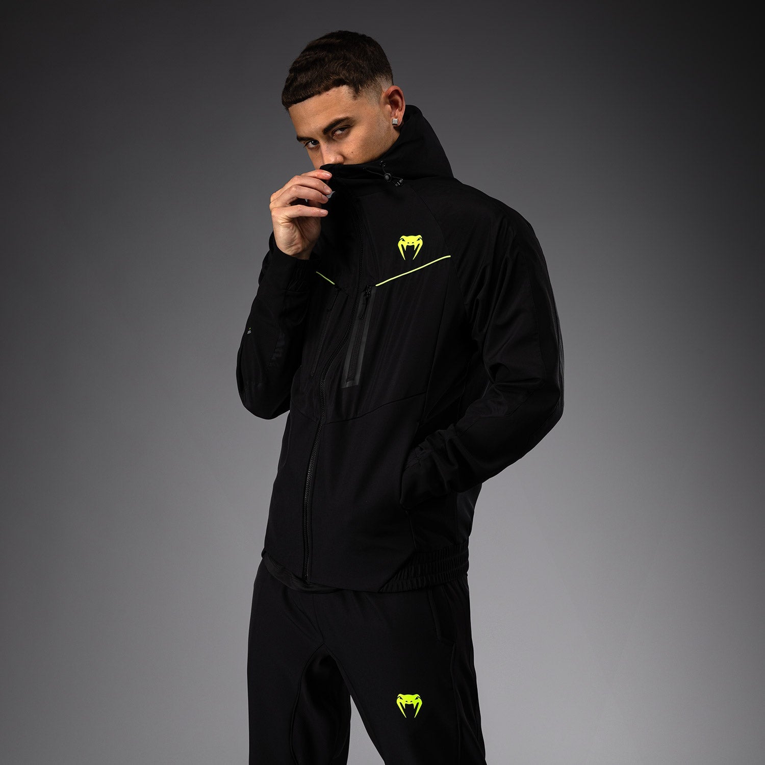 Venum Training Camp 4.0 Track Jacket - Black/Neon Green - Venum