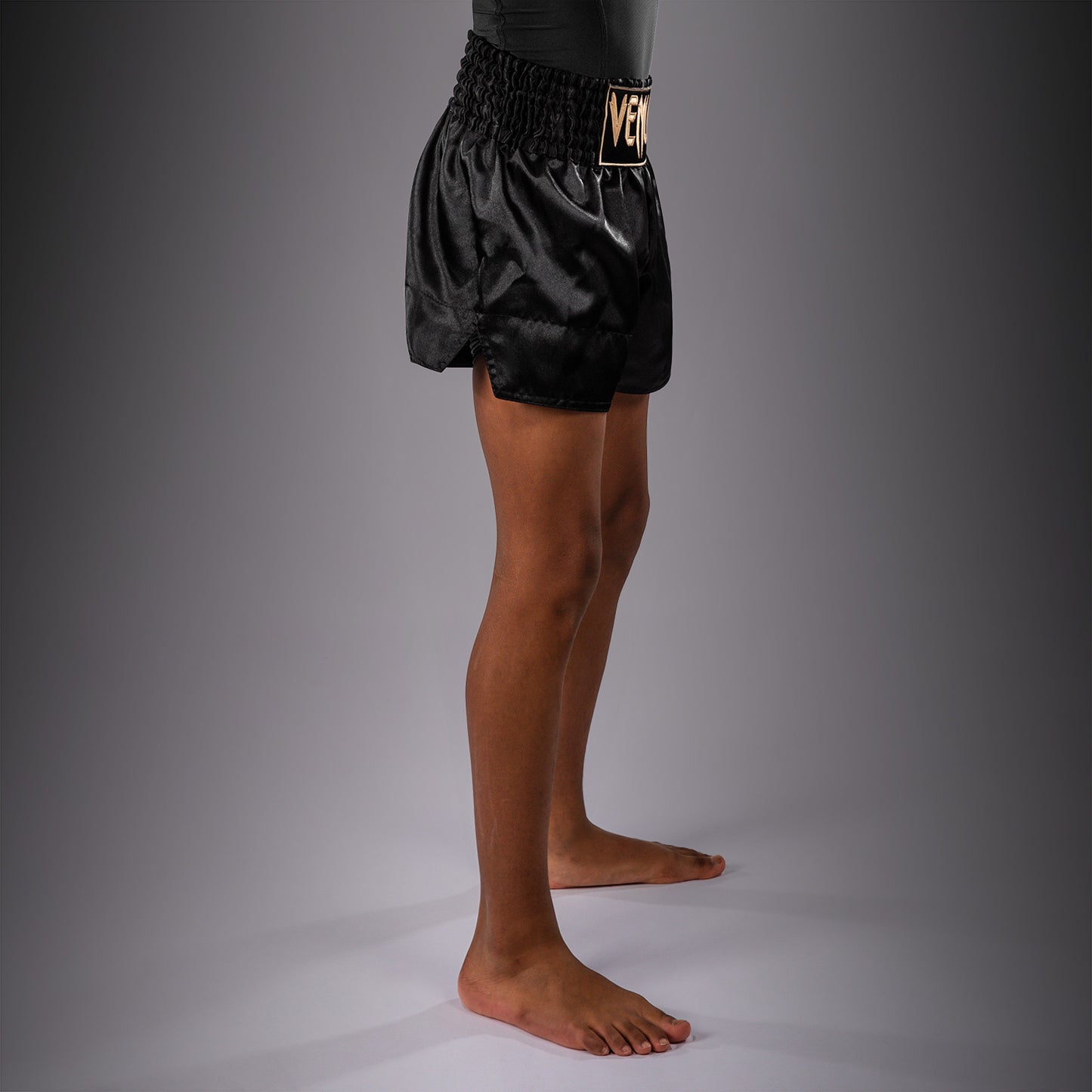 Venum Classic Muay Thai Shorts for Kids - Black/Gold  product-type_Muay Thai Shorts Venum