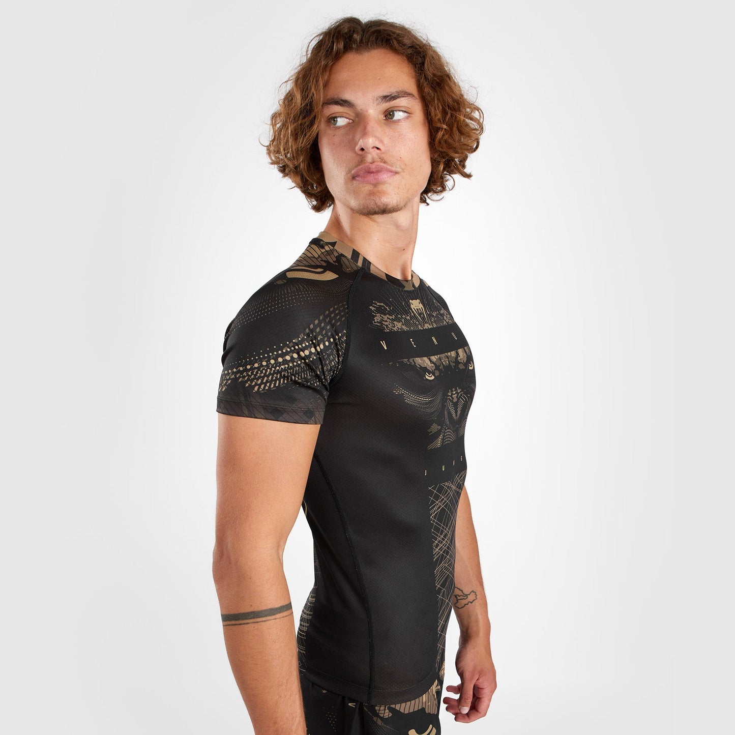 Venum Gorilla Jungle Rashguard Short Sleeves - Black/Sand