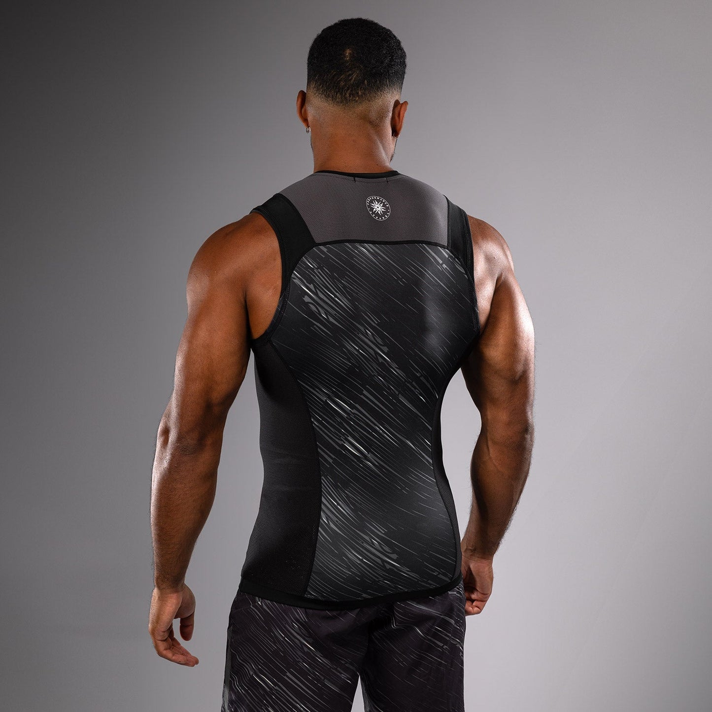 Venum Rapid Sleeveless Rashguard - Black/Storm Grey