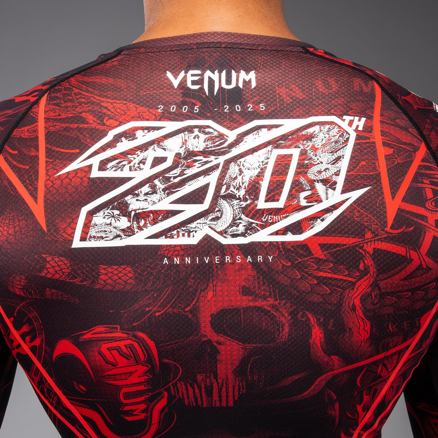 Venum 20th Anniversary Long Sleeve Rashguard - Black/Red
