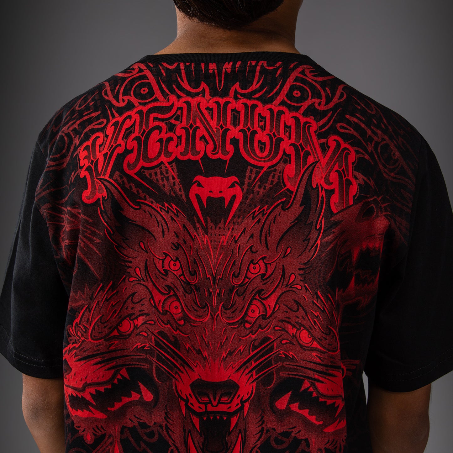 Venum Wolf Atak Kids T-Shirt - Black/Red  product-type_T-Shirts Venum