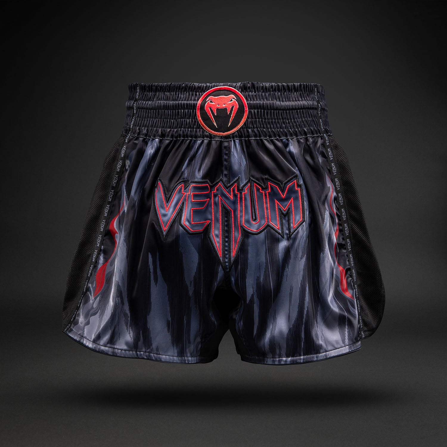 Venum Demon Muay Thai Shorts - Black/Grey  product-type_Muay Thai Shorts Venum