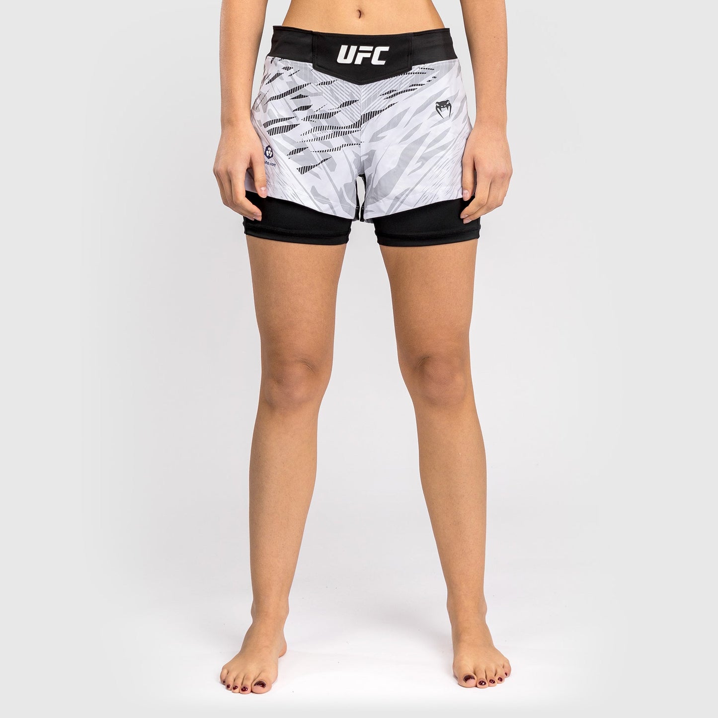 UFC Fusion by Venum Personalized Authentic Fight Night Women's Fight Short - White