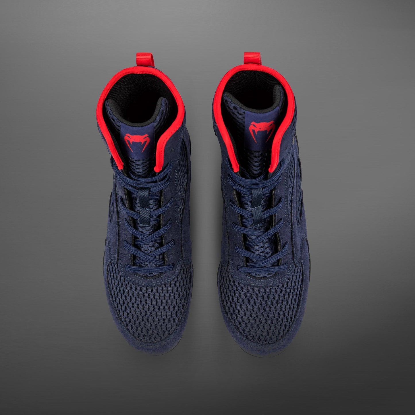 Venum Contender Boxing Shoes - Navy Blue/Red