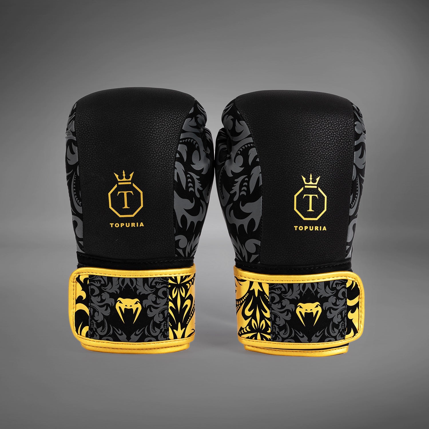 Venum x Ilia Topuria Unmatched Boxing Gloves - Black/Gold