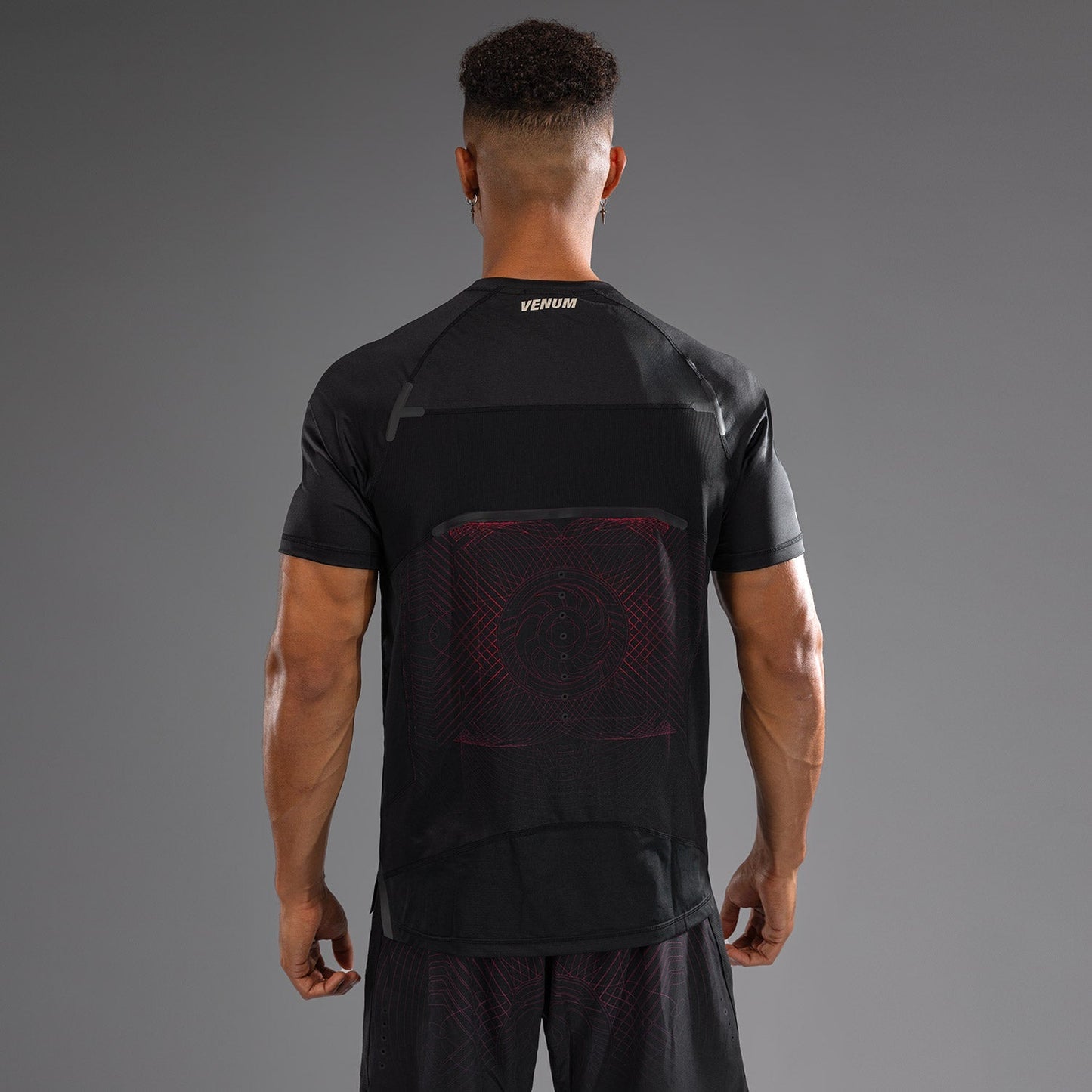 Venum G-Fit Air Men's Dry-Tech T-Shirt - Deep Black / Fire Red