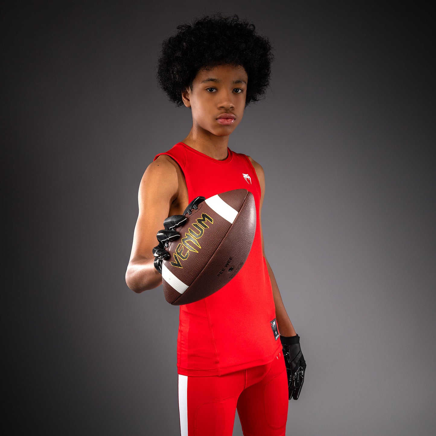Venum Elite Kids Football Sleeveless Compression Jersey - Red