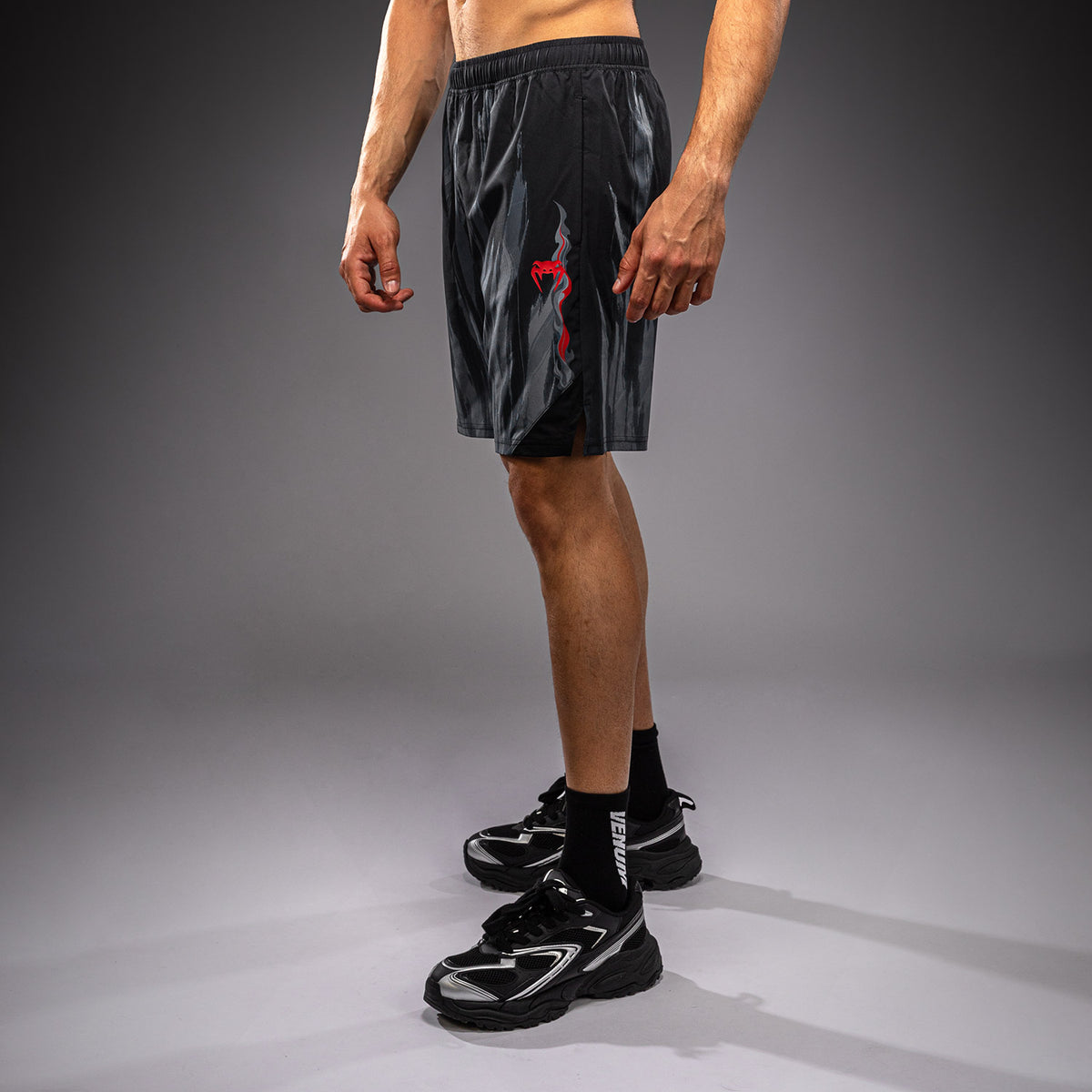 Venum Demon Training Shorts - Black/Grey  product-type_Training shorts Venum