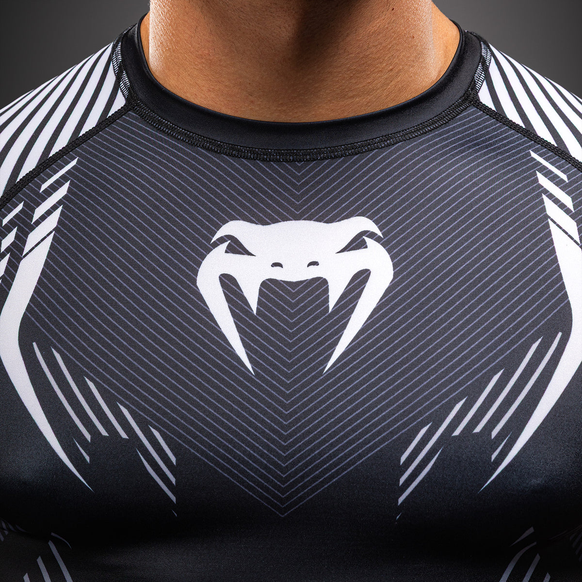 Venum No-Gi 6.0 Long Sleeve Rashguard - Black/White  product-type_Compression T-Shirts Venum