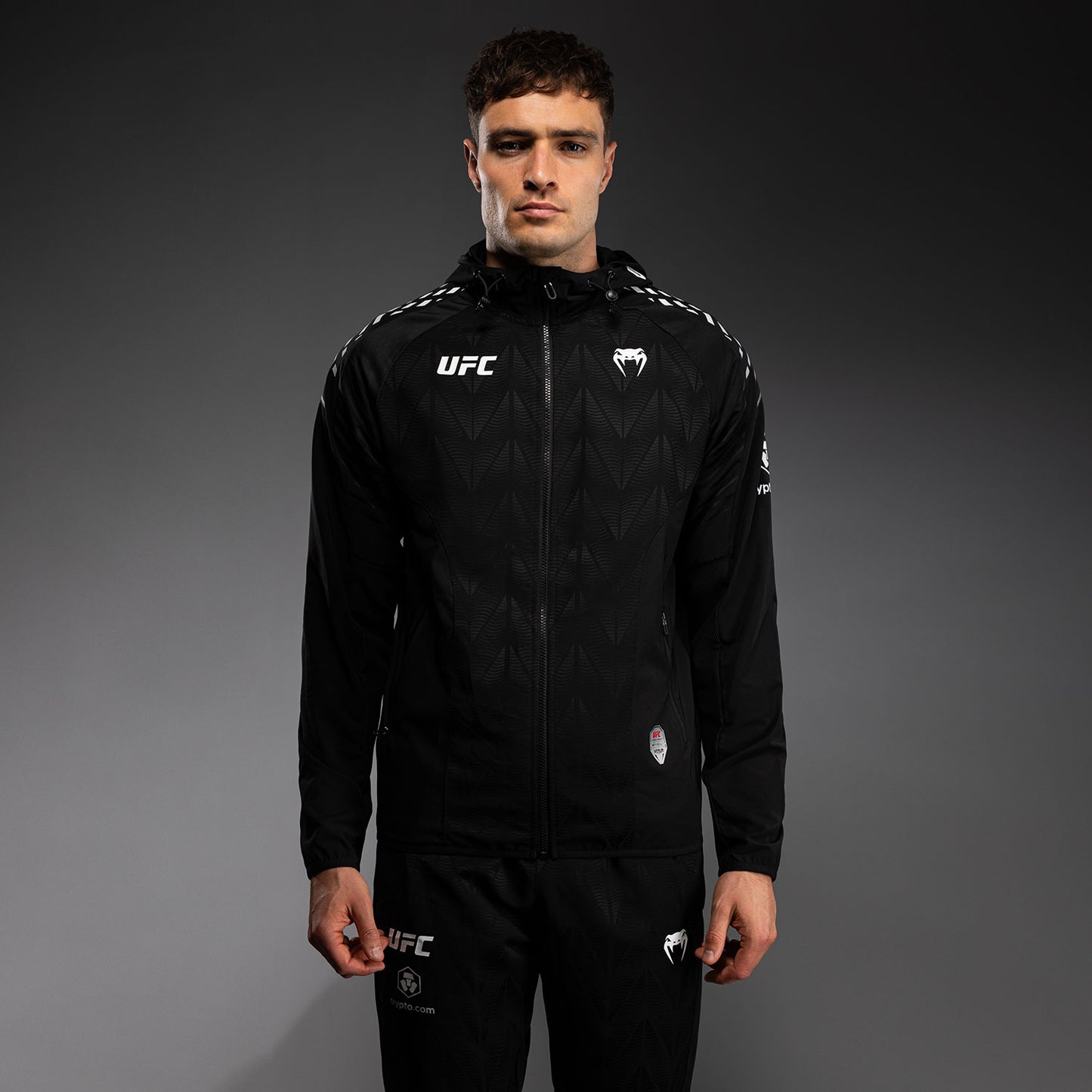 Men’s UFC Zenith by Venum Black Authentic Fight Night Walkout Hoodie Personalized