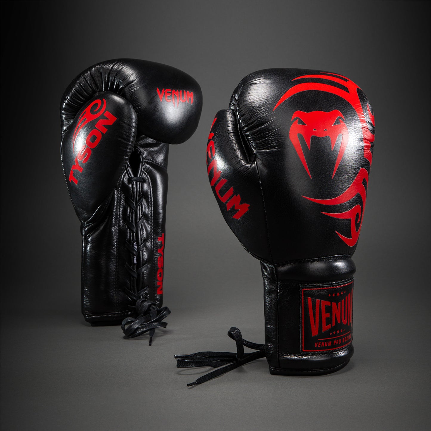 Venum Giant 2.0 Mike Tyson Pro Boxing Gloves with Laces - Black/Red