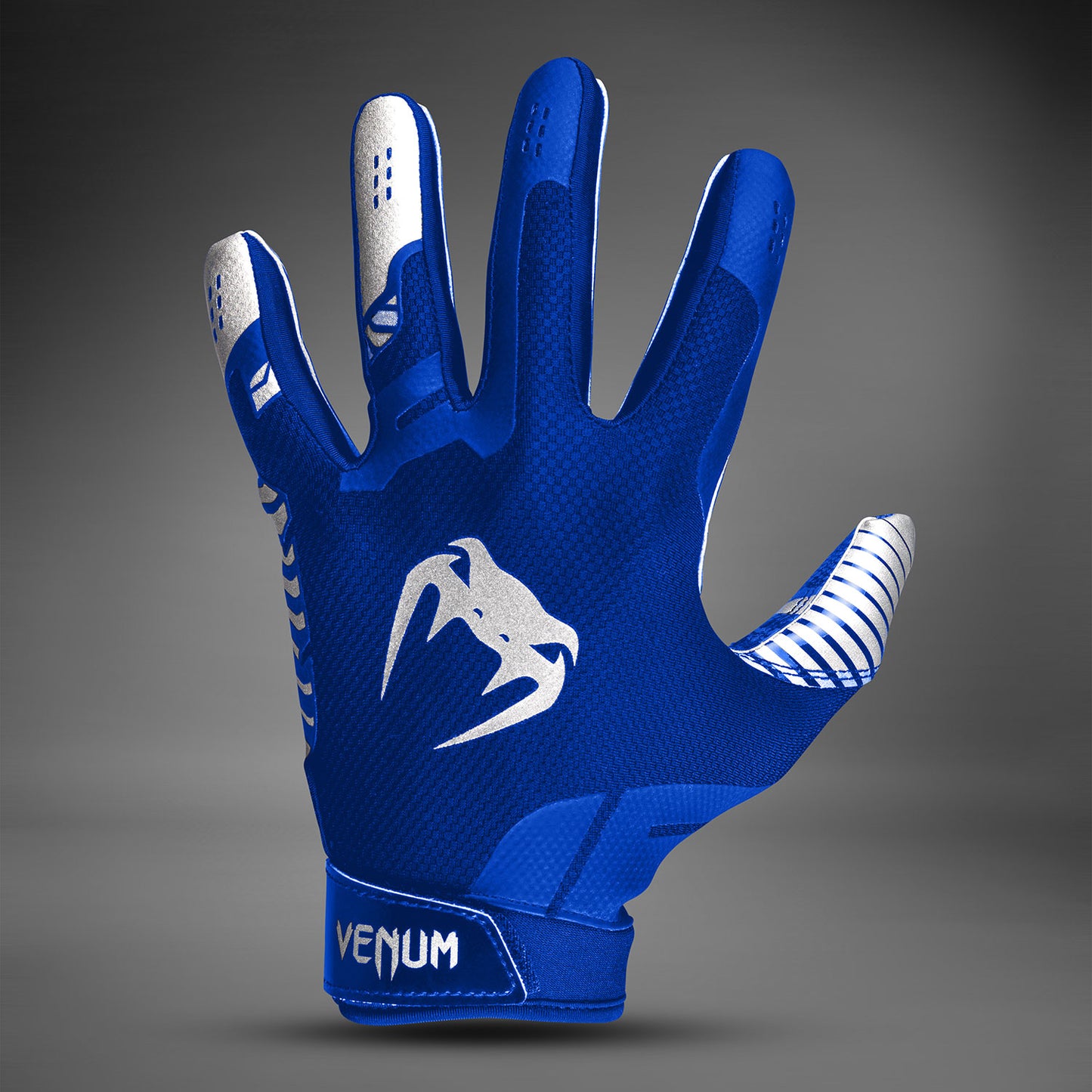 Venum Elite Personalized Football Gloves - Royal Blue/Silver