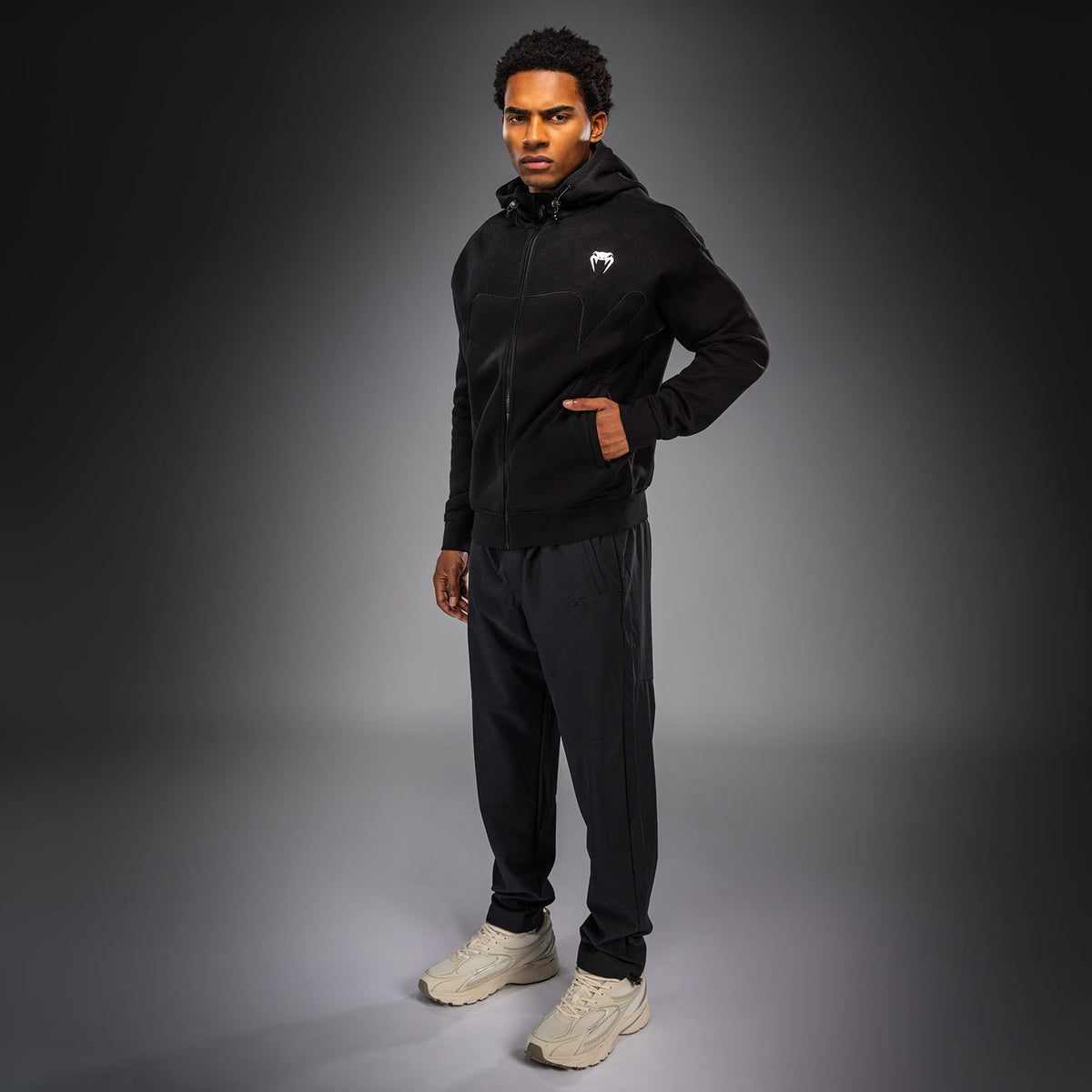 Venum Attack Fleece & Weave Track Jacket - Black  product-type_Sweatshirts Venum