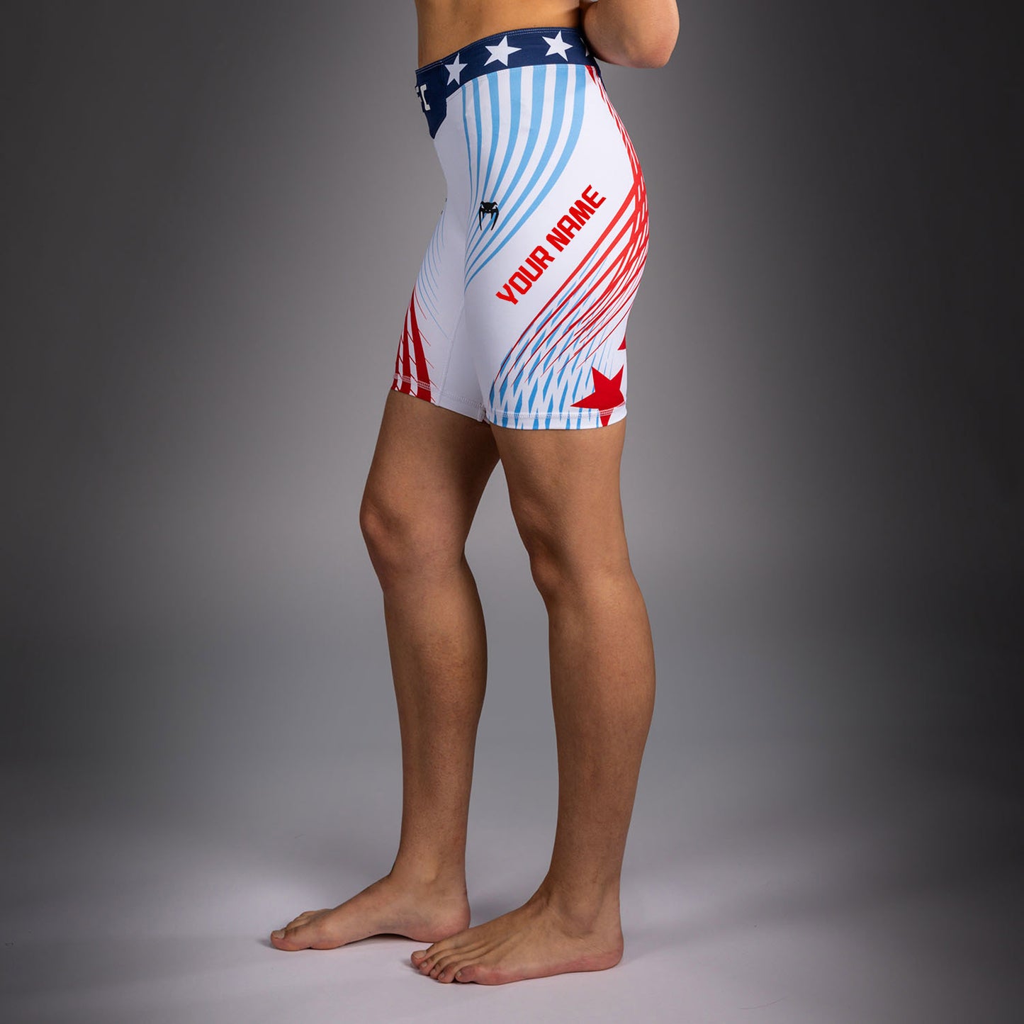 Women's UFC Freedom 250 by Venum White Personalized Authentic Long Fit Vale Tudo Short  product-type_Compression shorts Venum