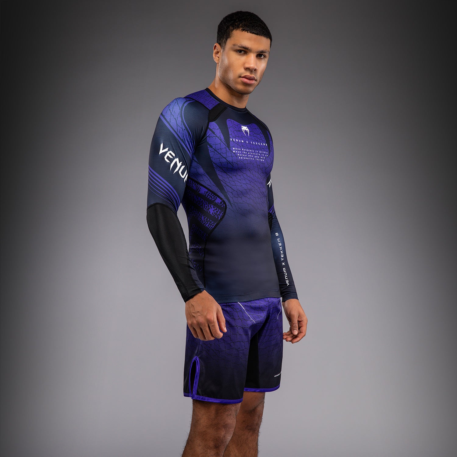 Venum x TEKKEN 8 Long Sleeve Rashguard - Kazuya - Black/Purple - Venum