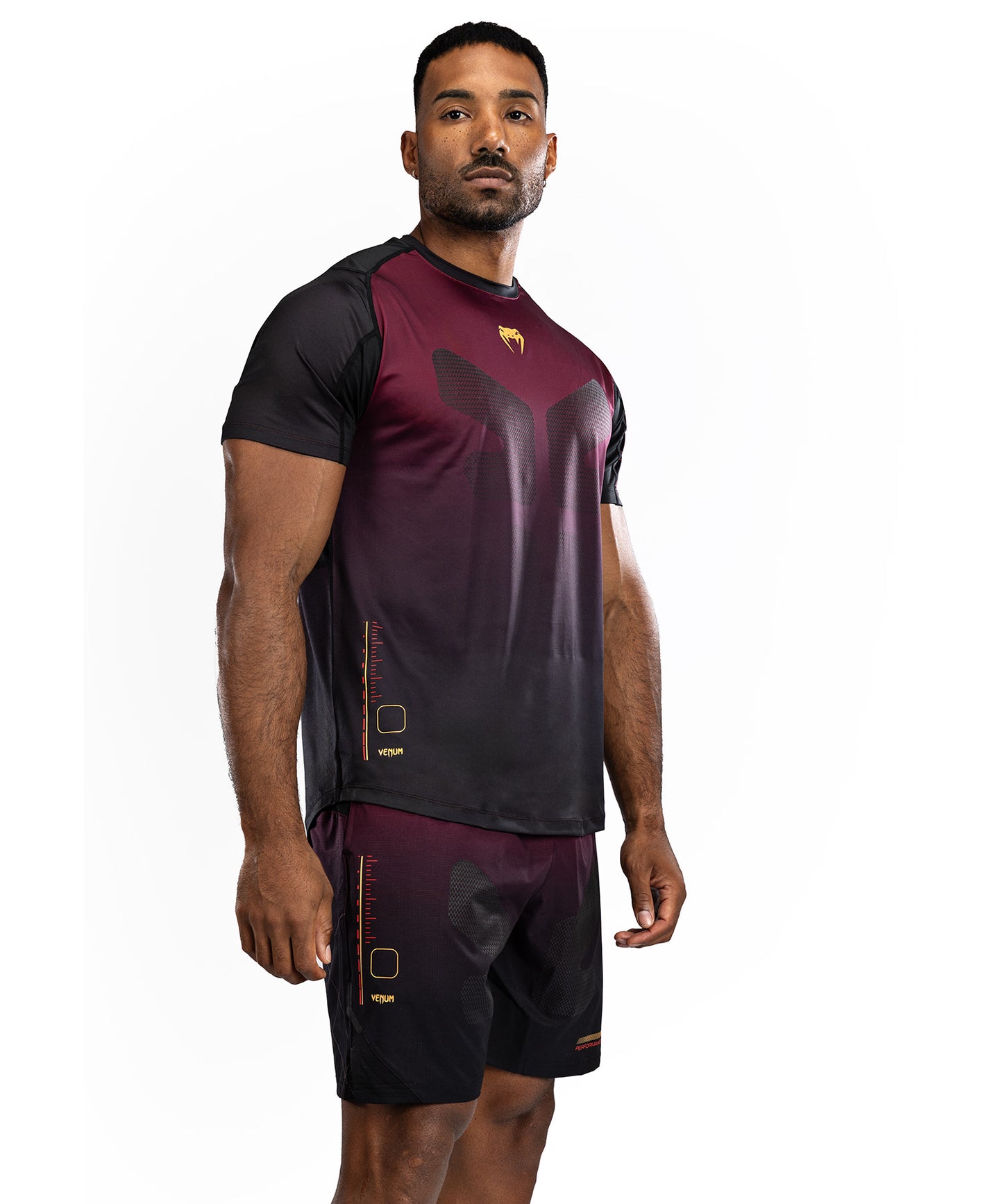 Venum Tactical XT Dry tech T-shirt - Black/Burgundy/Gold