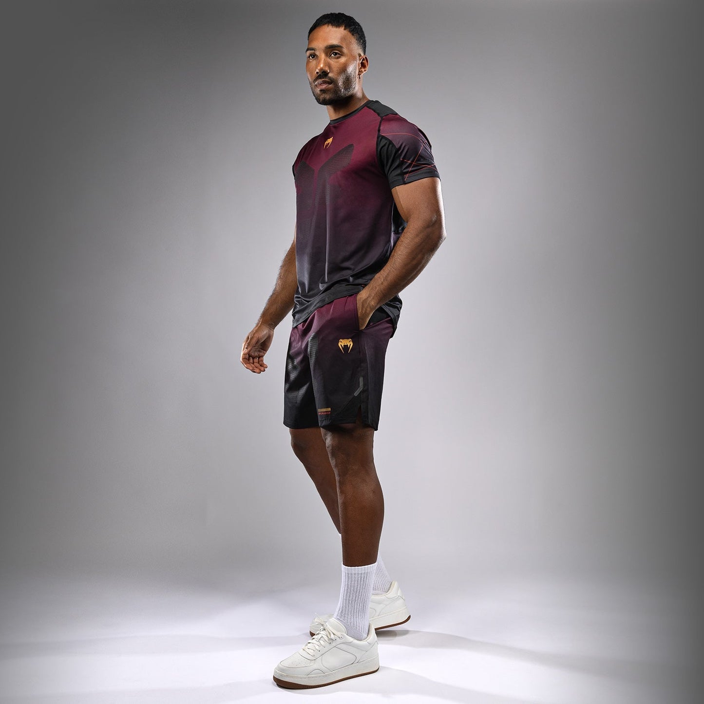 Venum Tactical XT Dry tech T-shirt - Black/Burgundy/Gold