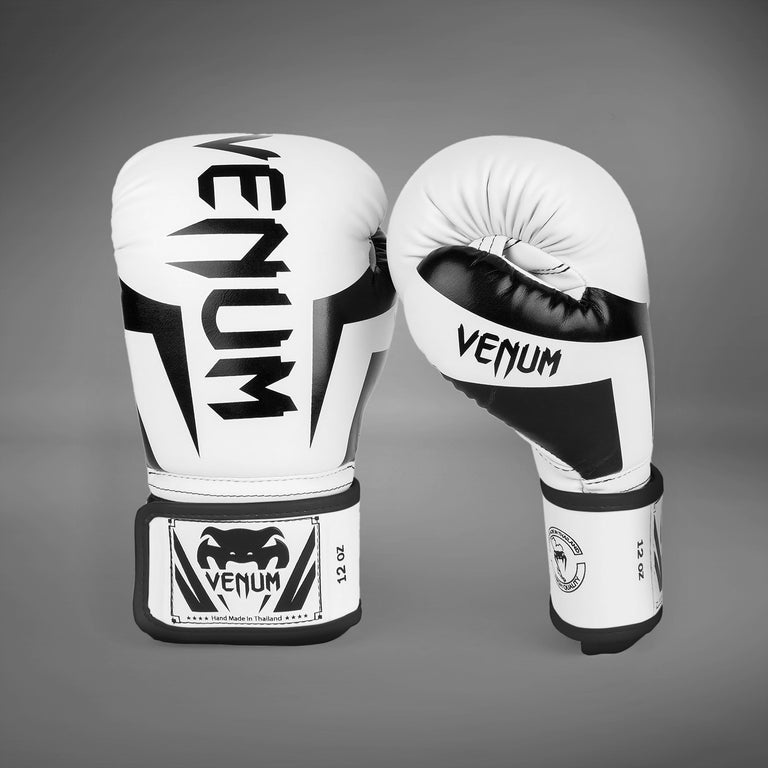 Venum Elite Boxing Gloves - White/Black - Venum