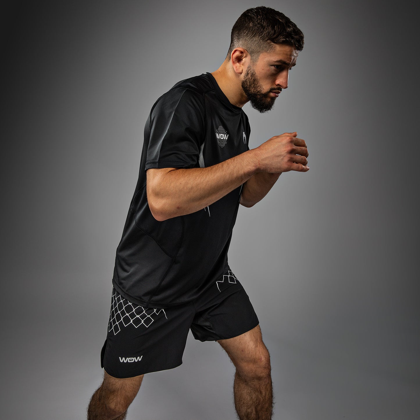 Venum x WOW FC Dry-Tech T-Shirt - Black/Silver Grey