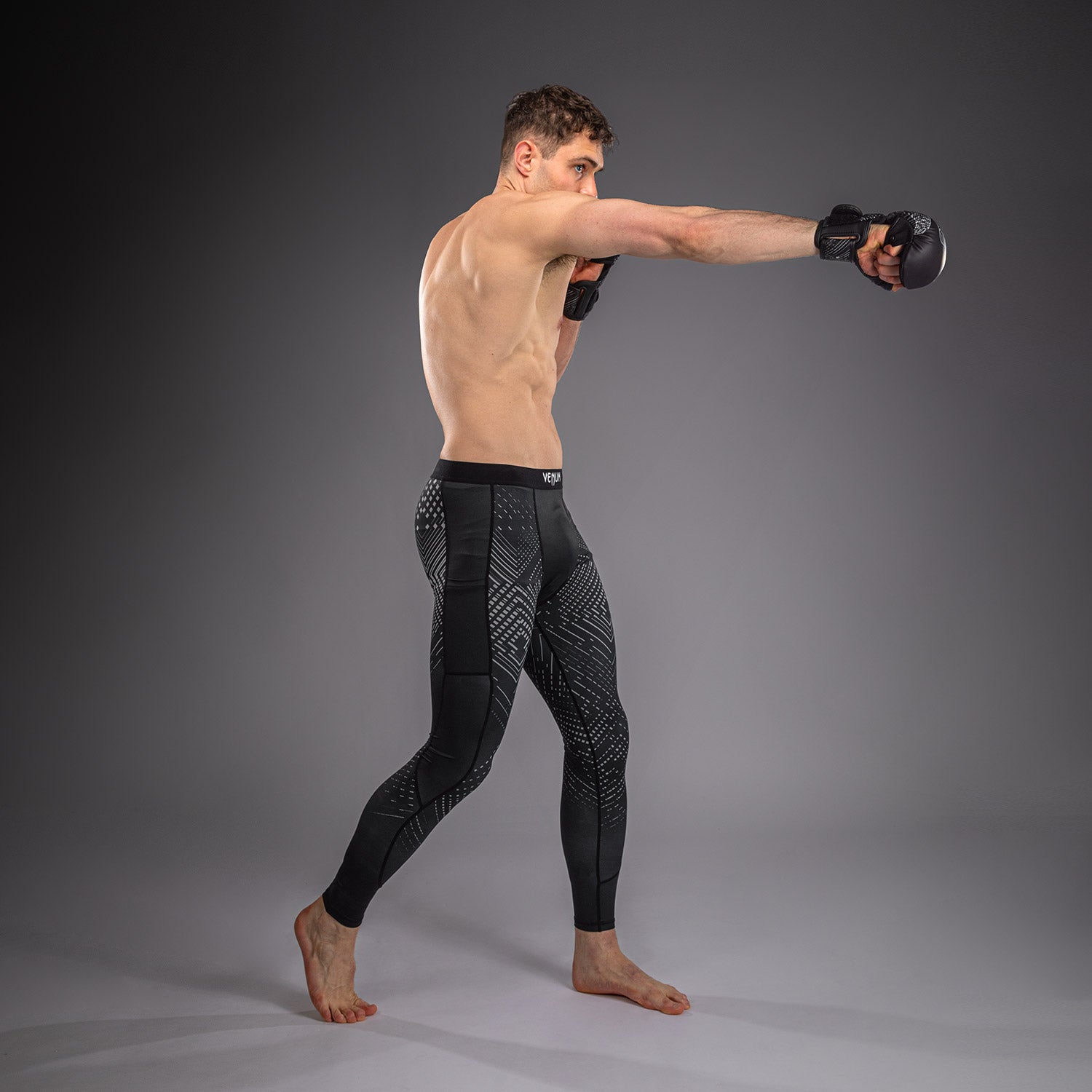 Venum Midnight Fury Spats - Black/Grey/Silver  product-type_Compression Pants Venum
