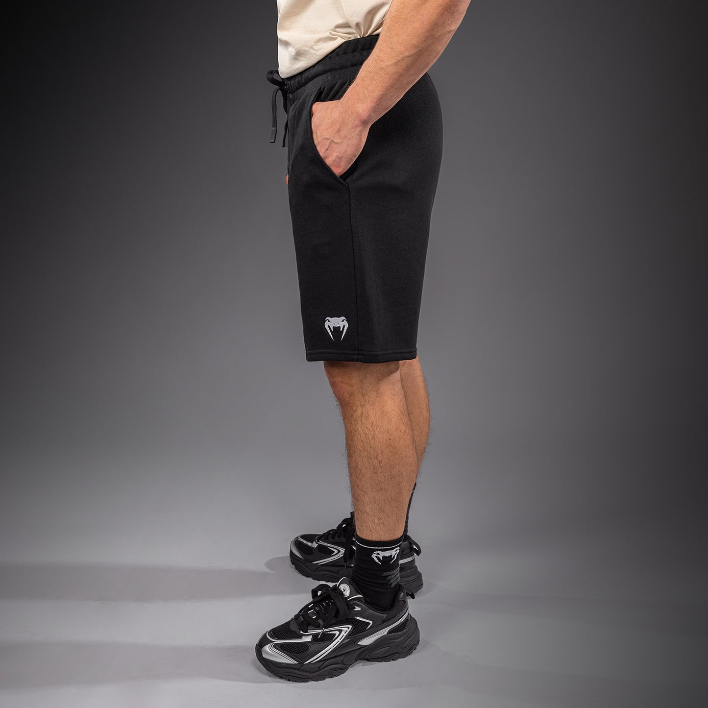 Venum Classic Fleece Cotton Shorts - Black