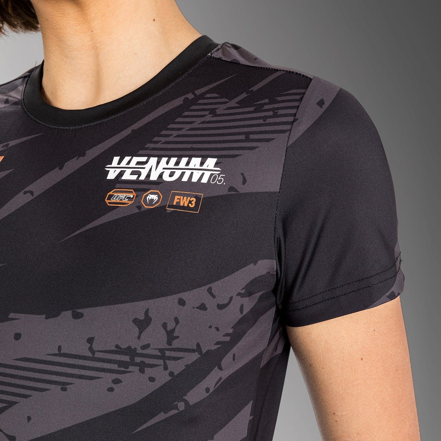 UFC Adrenaline by Venum Fight Week Women’s Dry-Tech T-shirt - Urban Camo