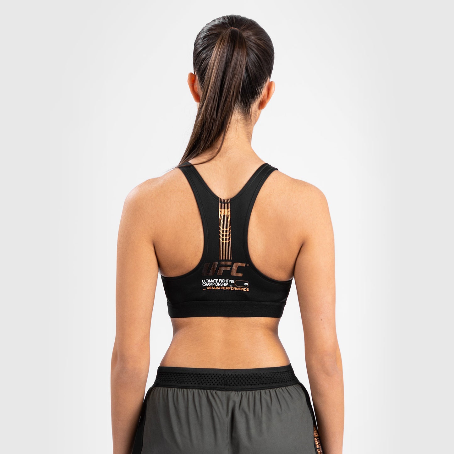 UFC Adrenaline by Venum Fight Week Women’s Sports Bra - Khaki/Bronze