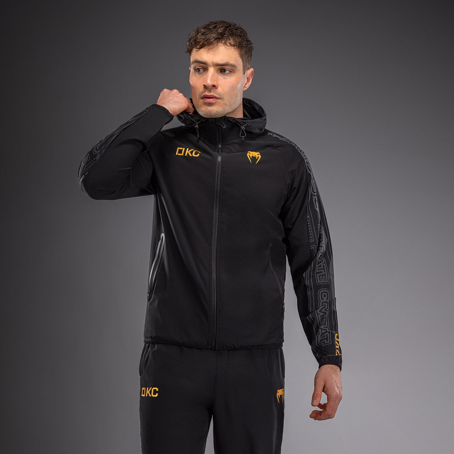 Karate Combat by Venum Track Jacket - Black/Grey