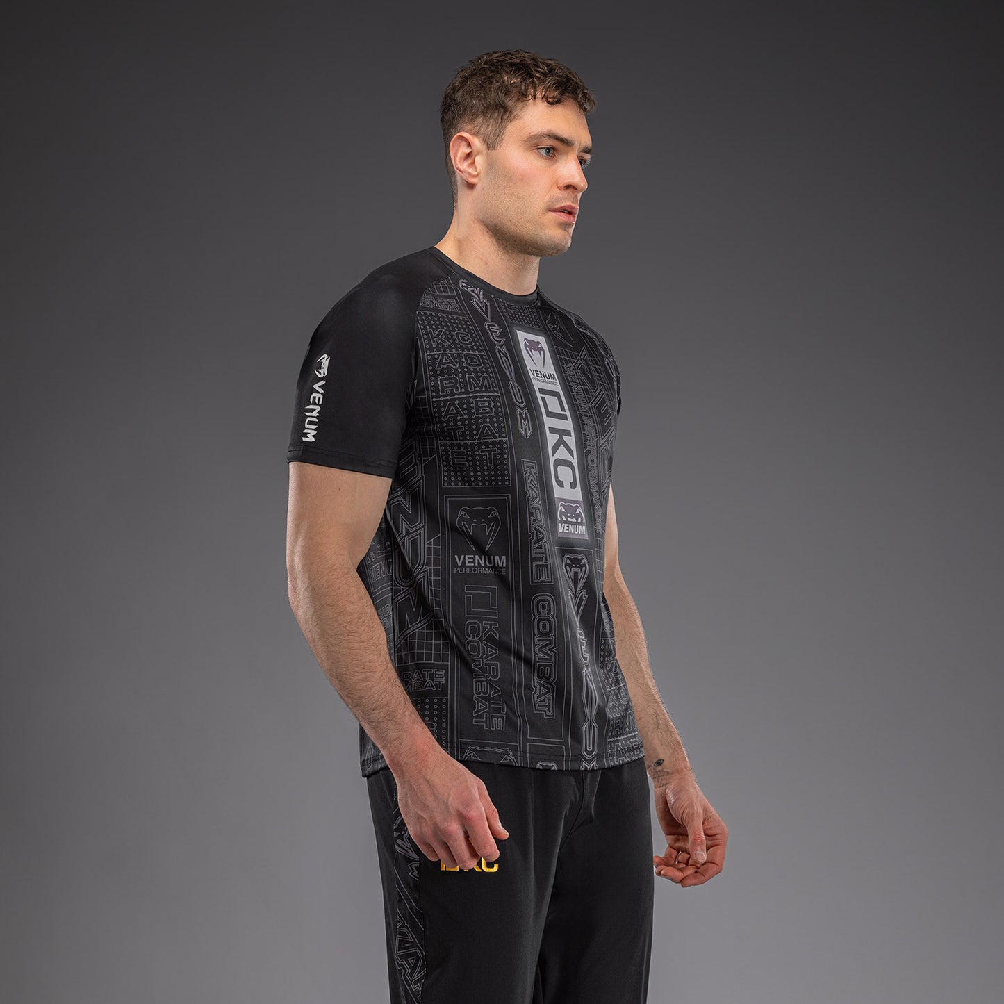 Karate Combat by Venum Dry-Tech T-Shirt - Black/Grey  product-type_Dry Tech T-Shirts Venum