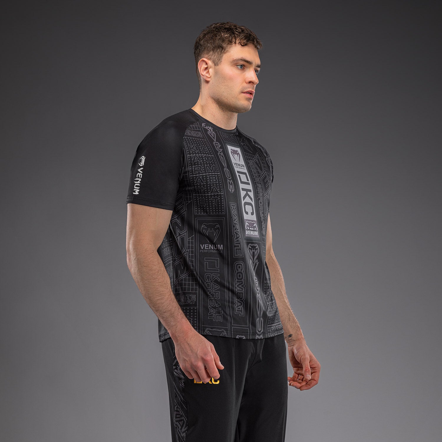 Karate Combat by Venum Dry-Tech T-Shirt - Black/Grey  product-type_Dry Tech T-Shirts Venum