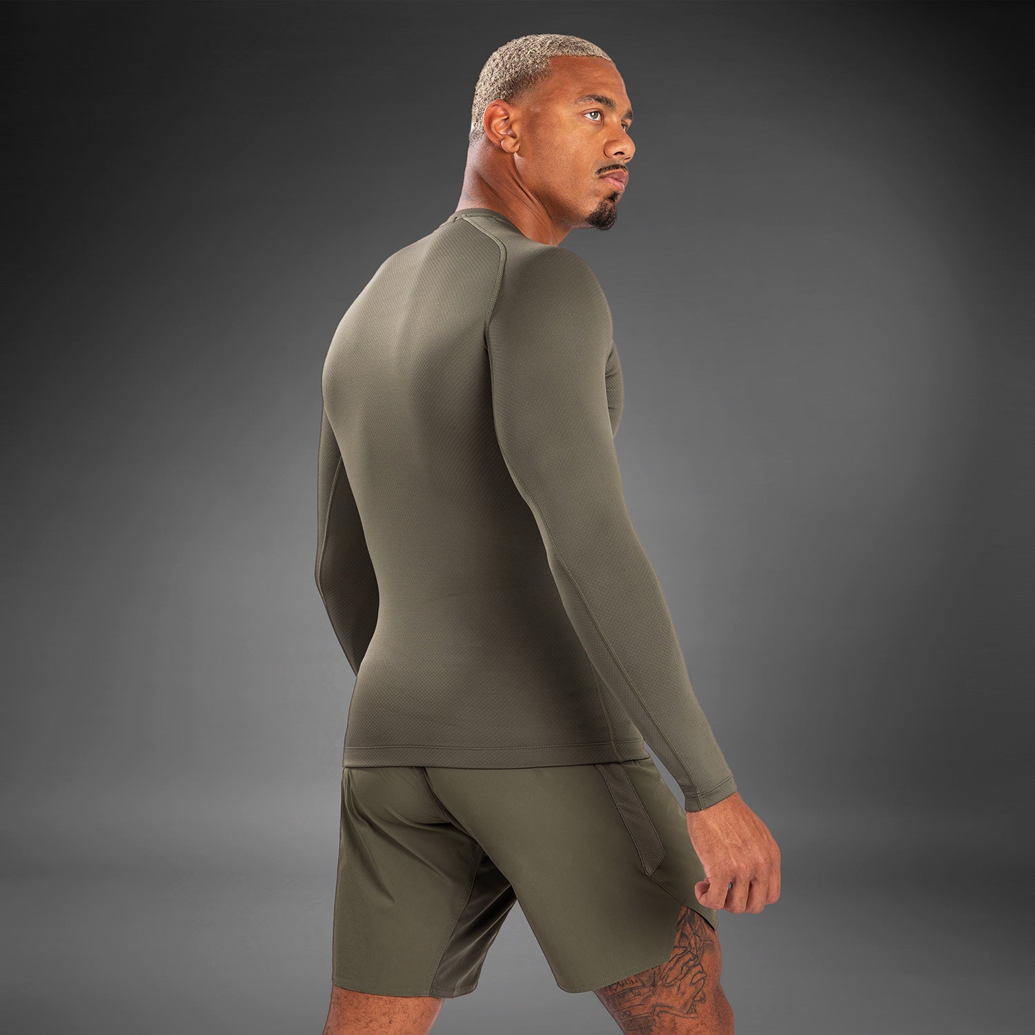 Venum Contender Men's Long Sleeve Rashguard - Khaki - Venum