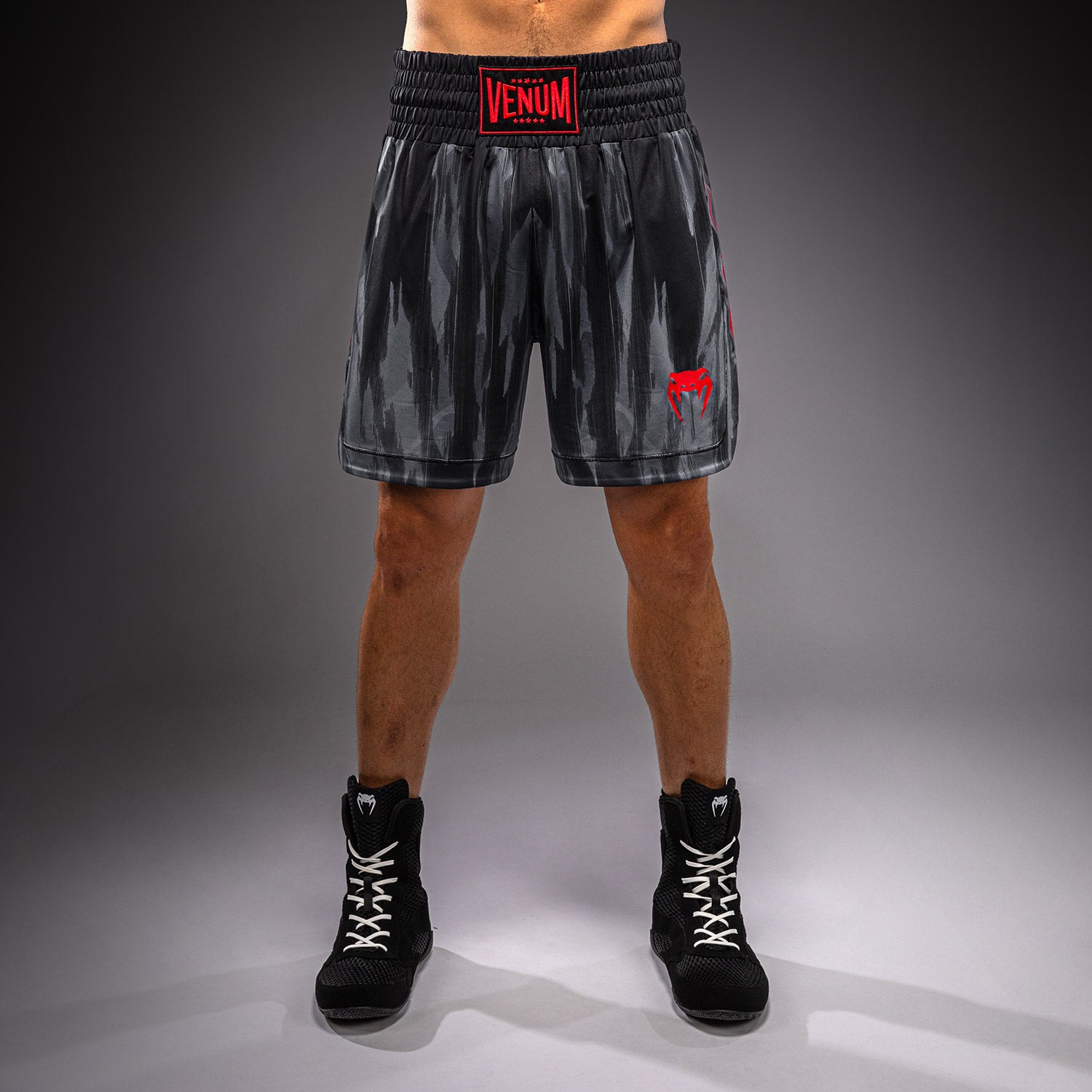 Venum Demon Boxing Shorts - Black/Grey  product-type_Boxing shorts Venum