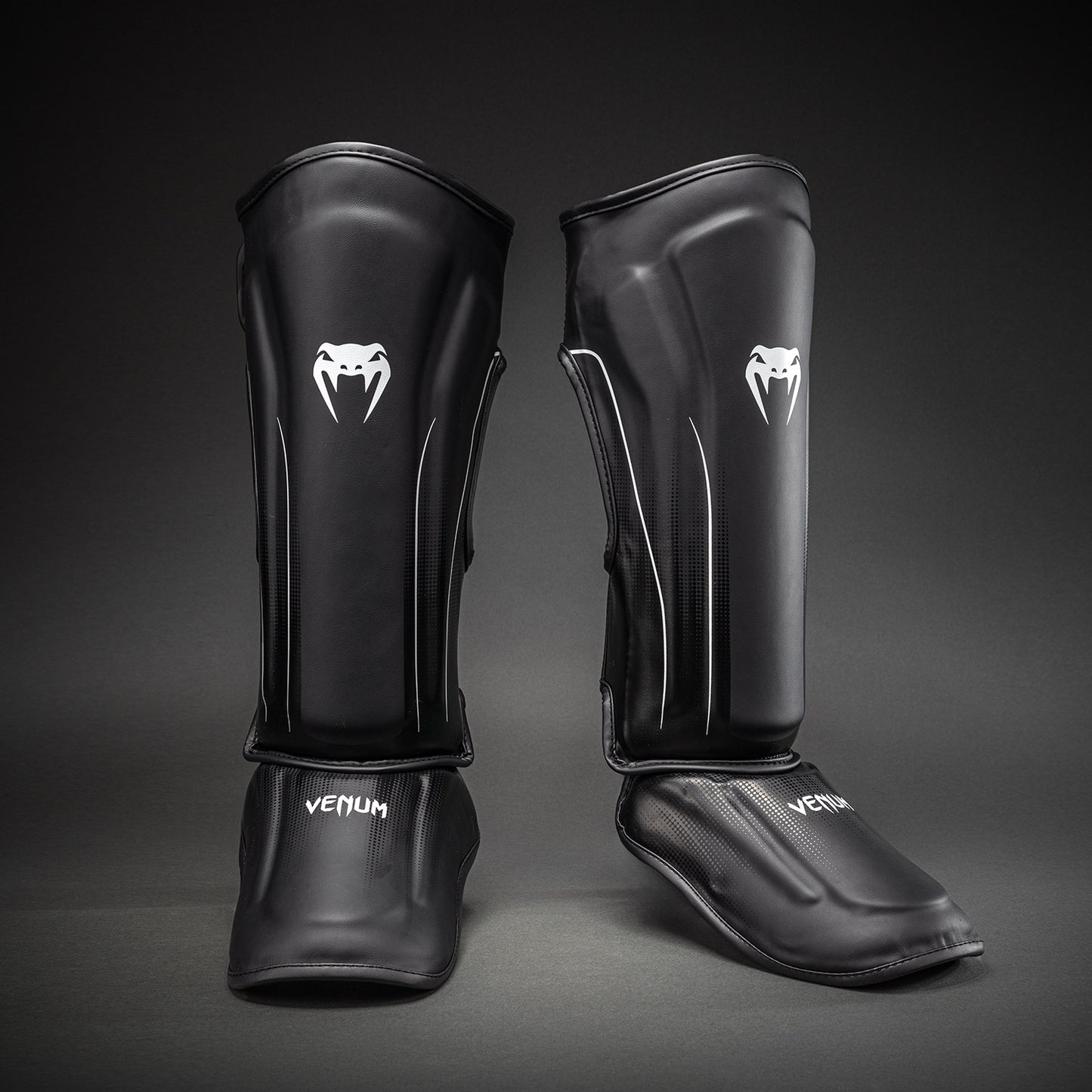 Venum Stealth Shin Guards - Black/White